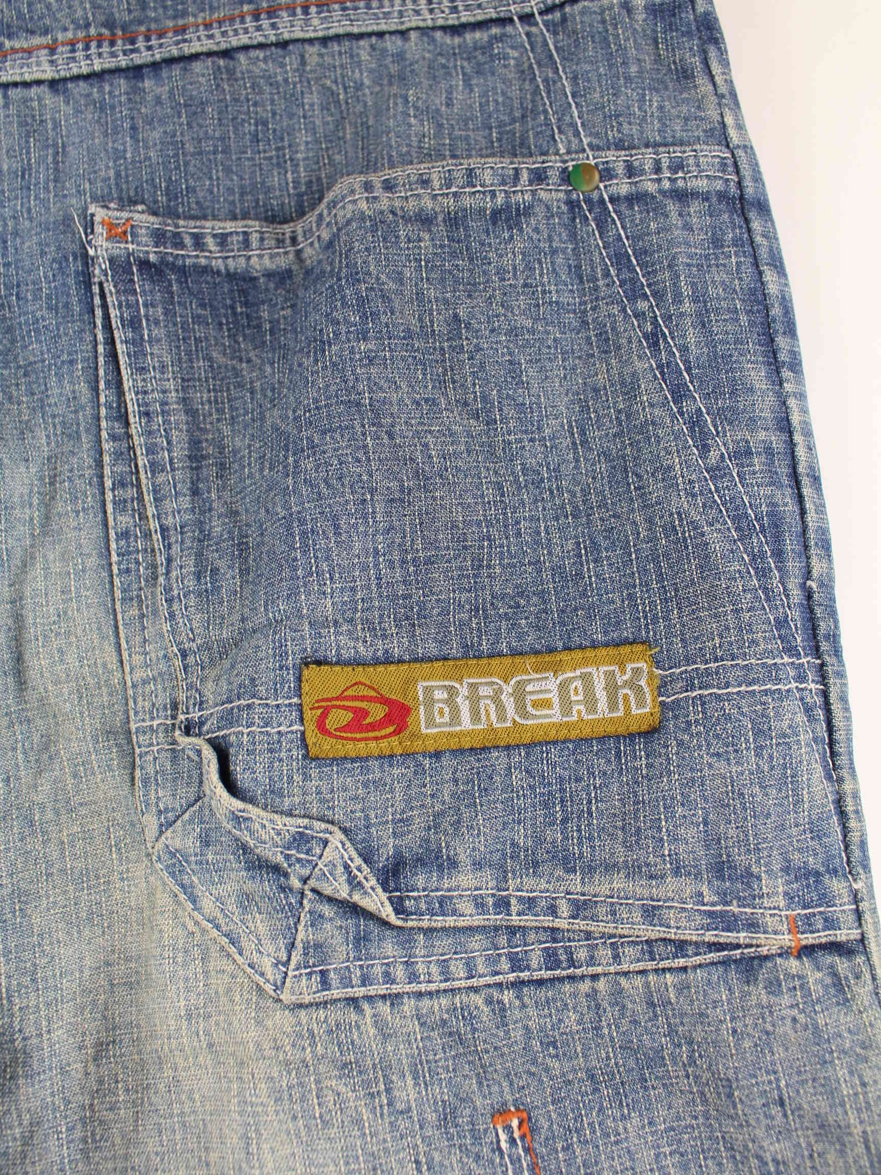 Vintage 90s Gorillaz Embroidered Jeans Blau  (detail image 2)