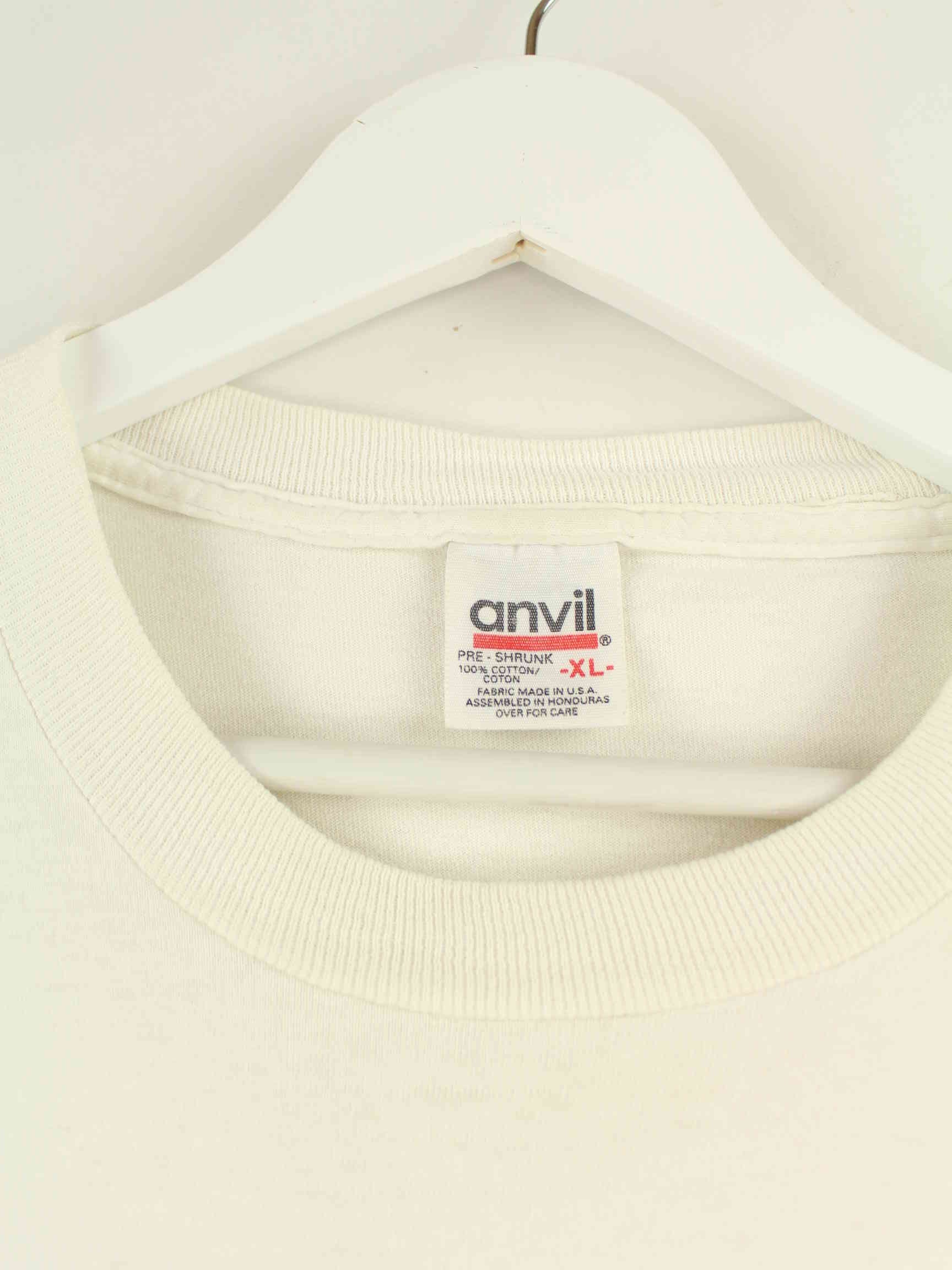 Anvil Vintage 90s Single Stitch T-Shirt Weiß XL (detail image 2)