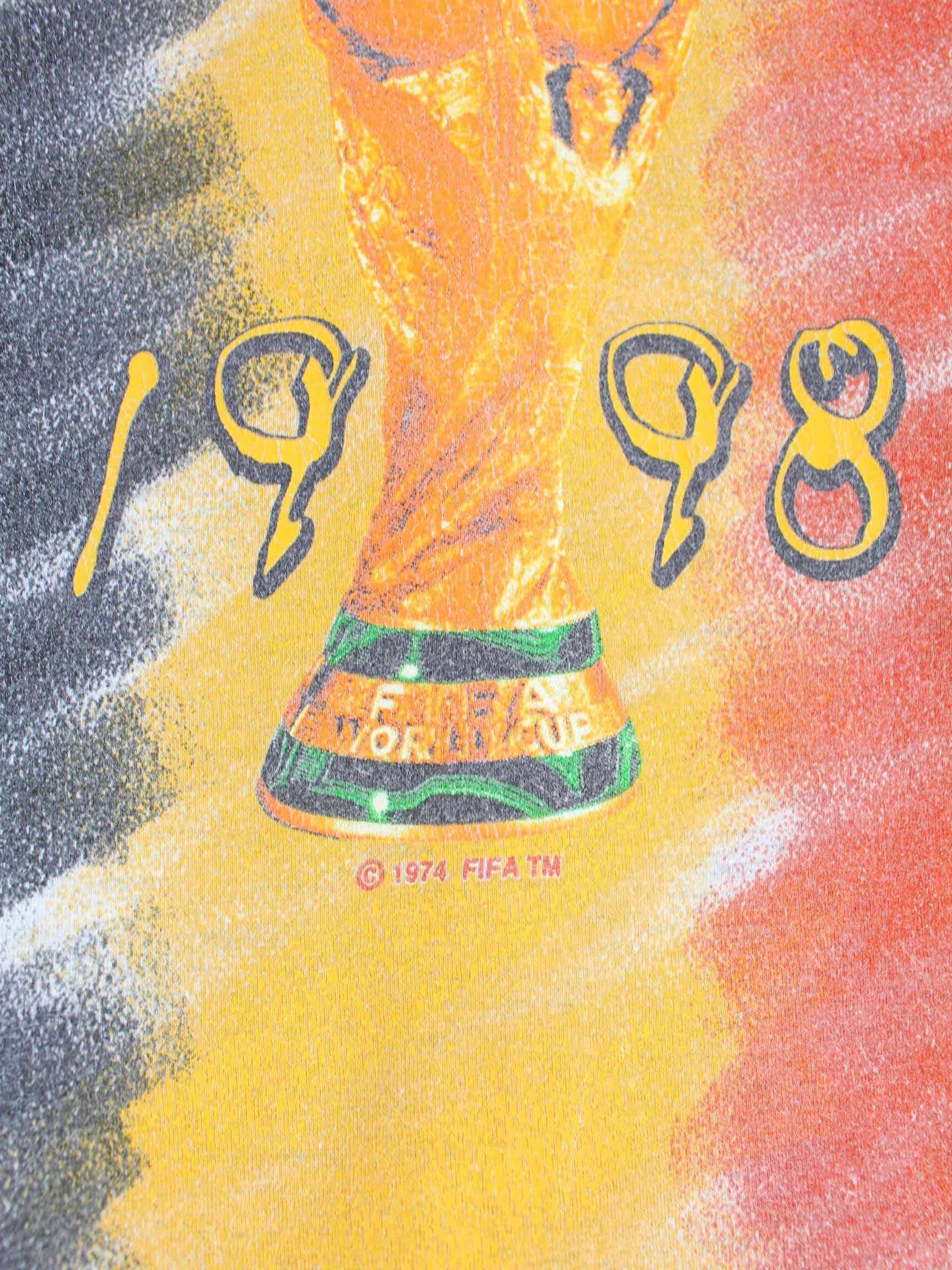 Adidas 1998 Vintage World Cup Print T-Shirt Grau M (detail image 2)