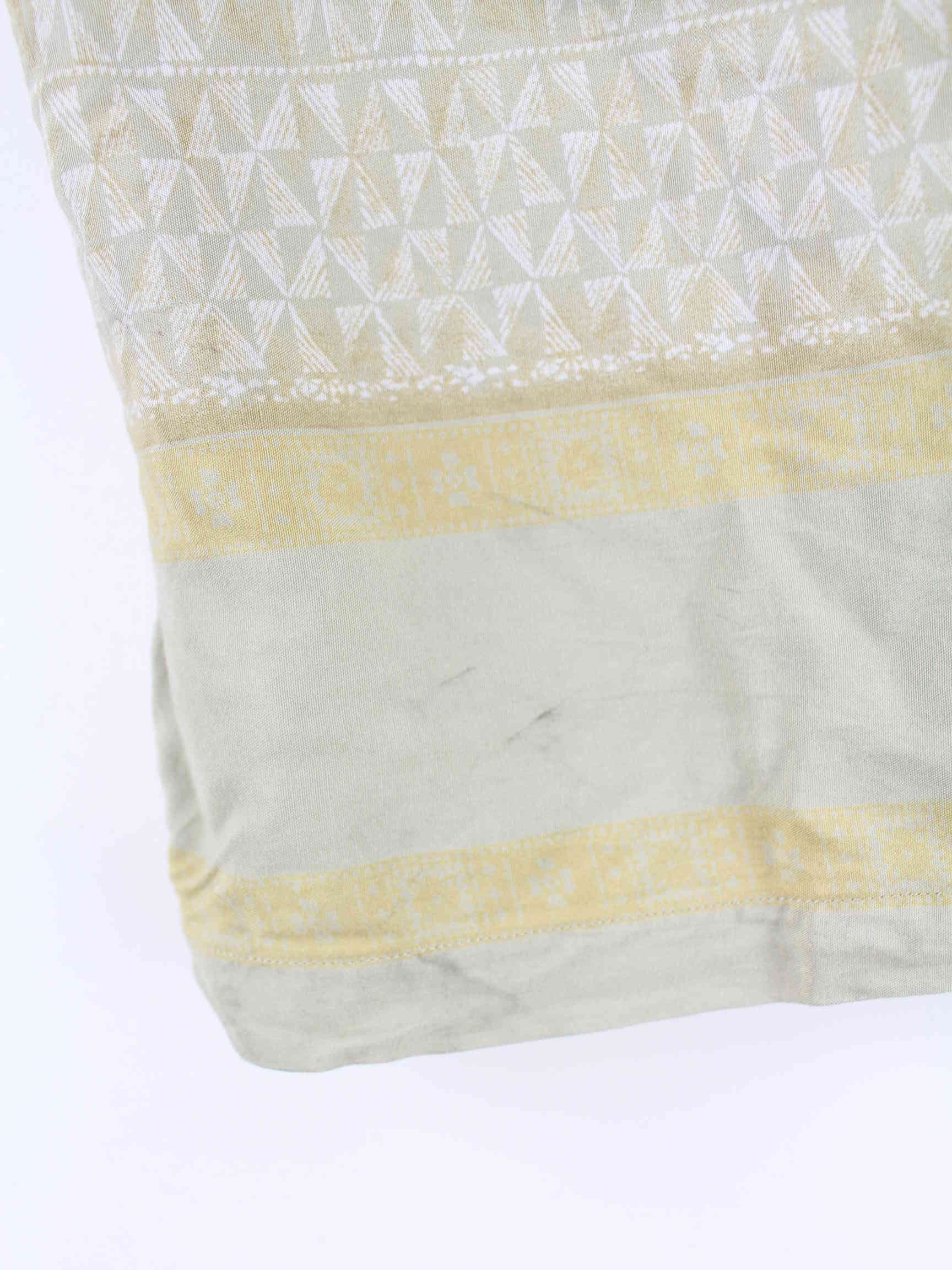 Vintage Pattern Kurzarm Hemd Beige M (detail image 4)