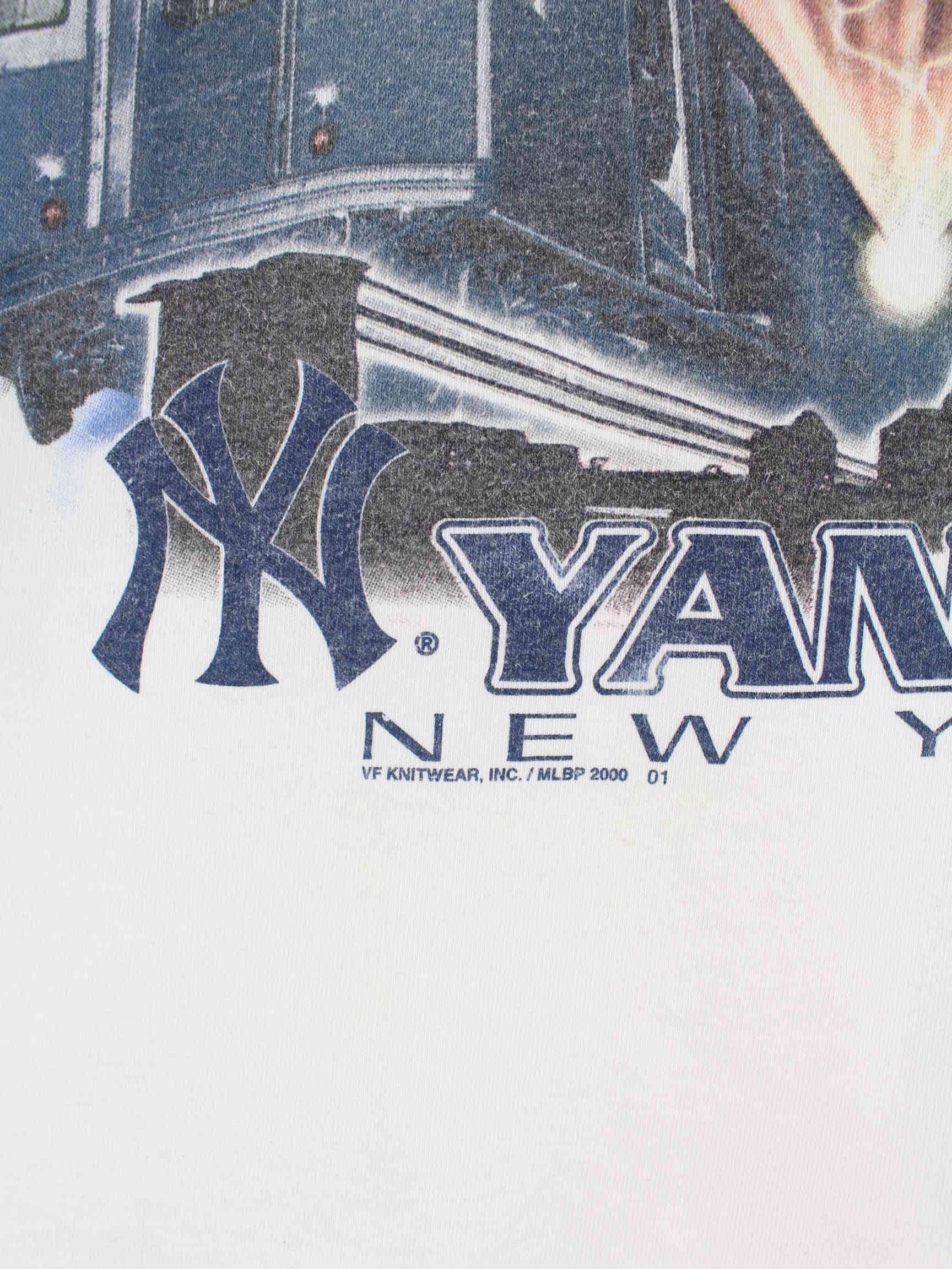 Gildan 2000 New York Yankees MLB Print T-Shirt Weiß XL (detail image 3)