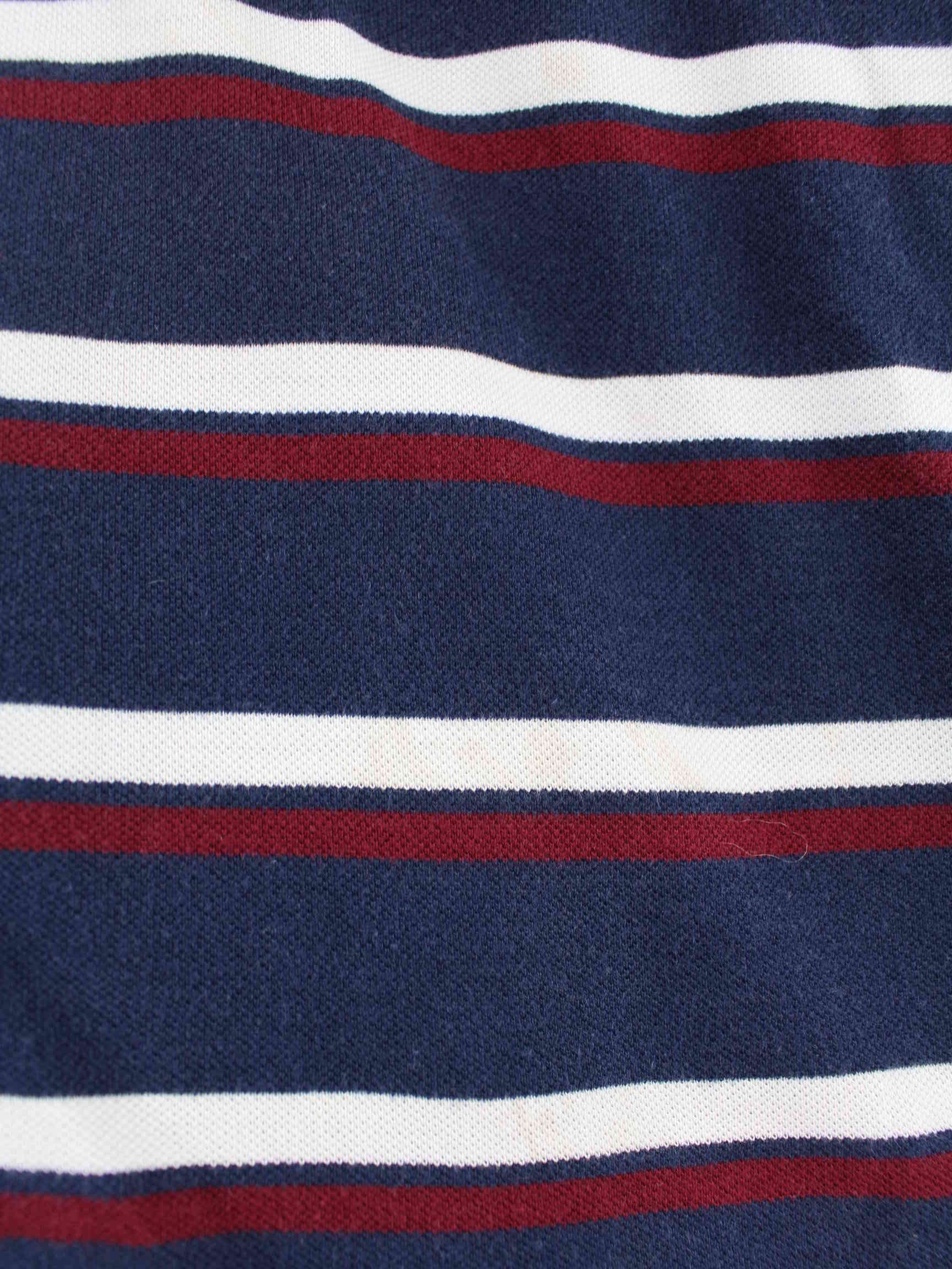 Tommy Hilfiger 00s Striped Custom Fit Polo Blau M (detail image 4)