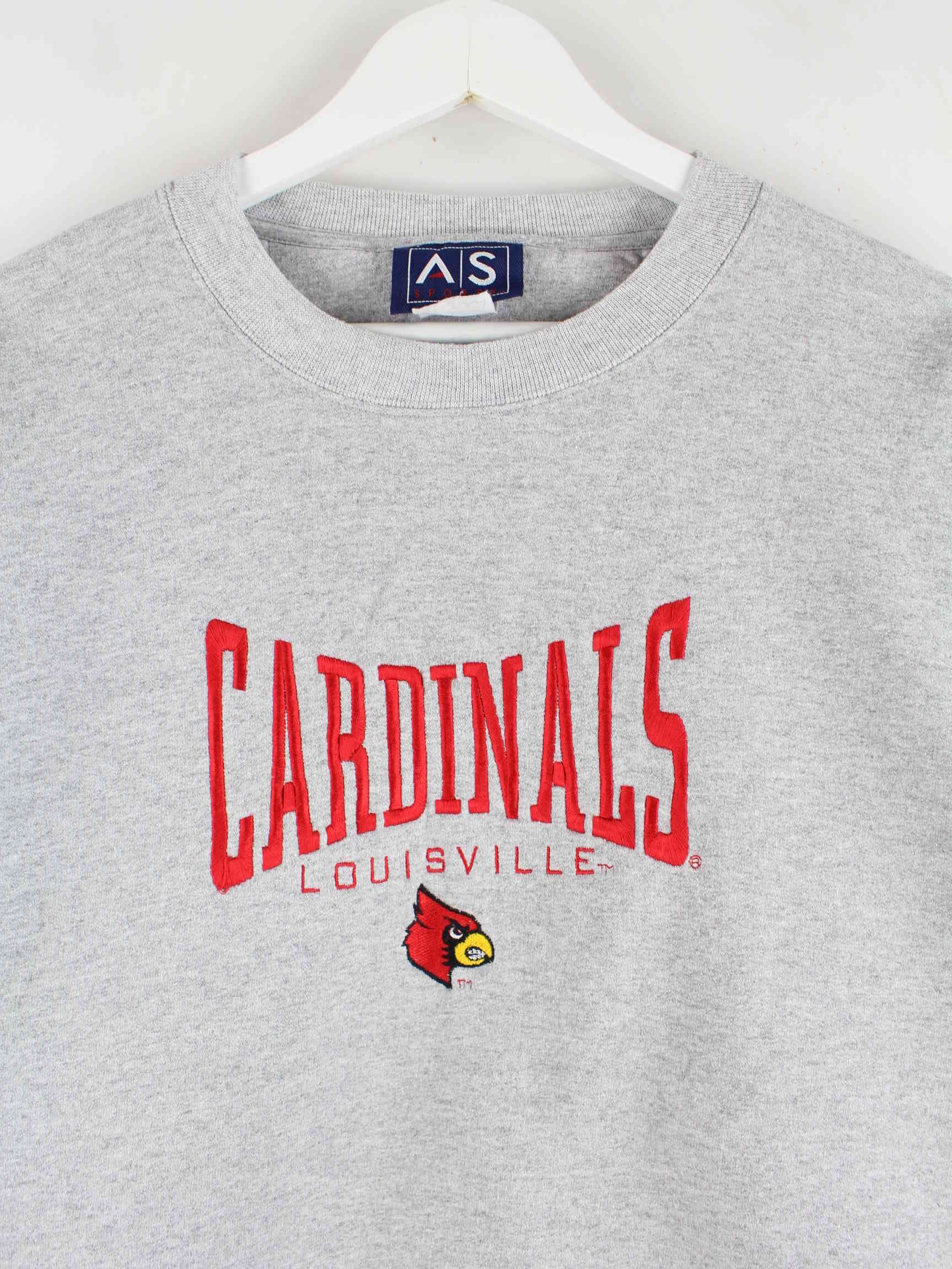 Vintage 90s Cardinals Louisville Sweater Grau XL (detail image 1)