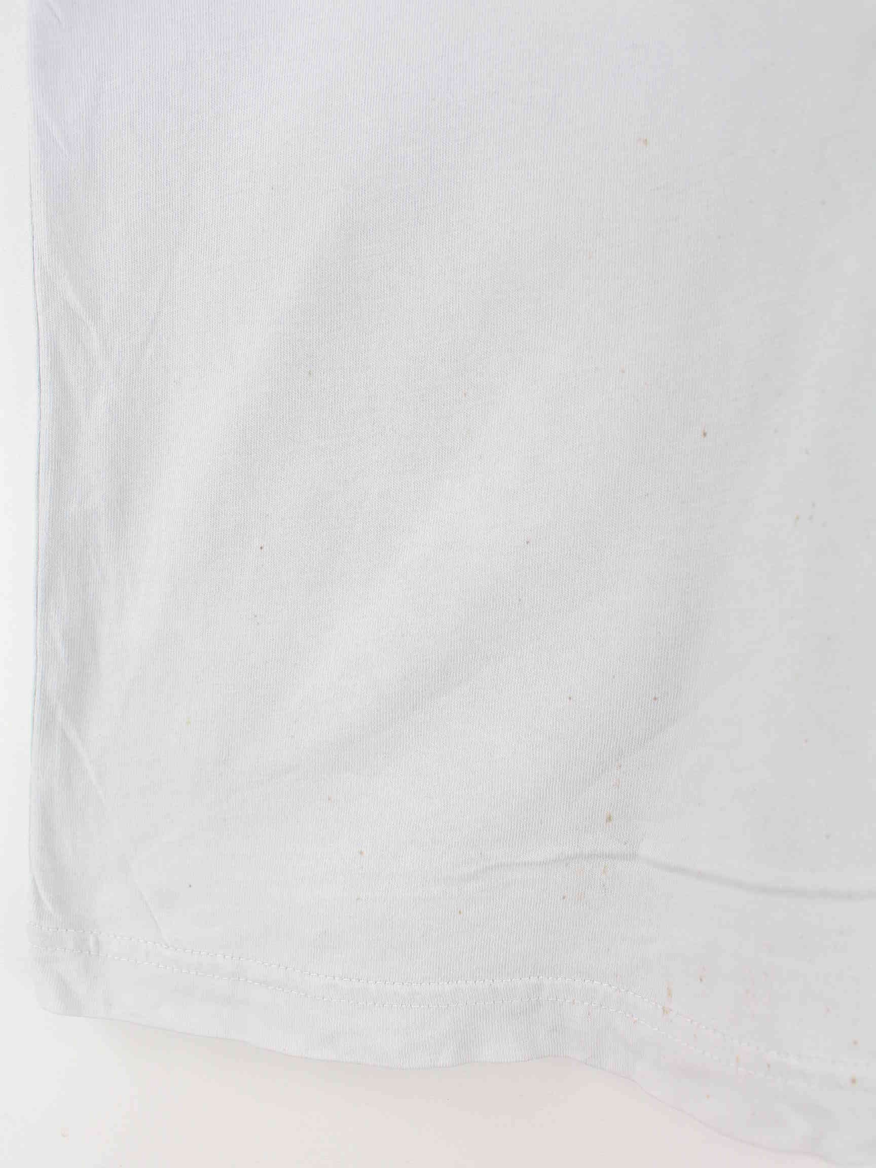 Adidas Trefoil Embroidered 3-Stripes T-Shirt Weiß M (detail image 3)