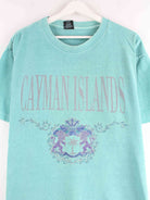 Vintage 80s Cayman Island Single Stitched T-Shirt Türkis XL (detail image 1)