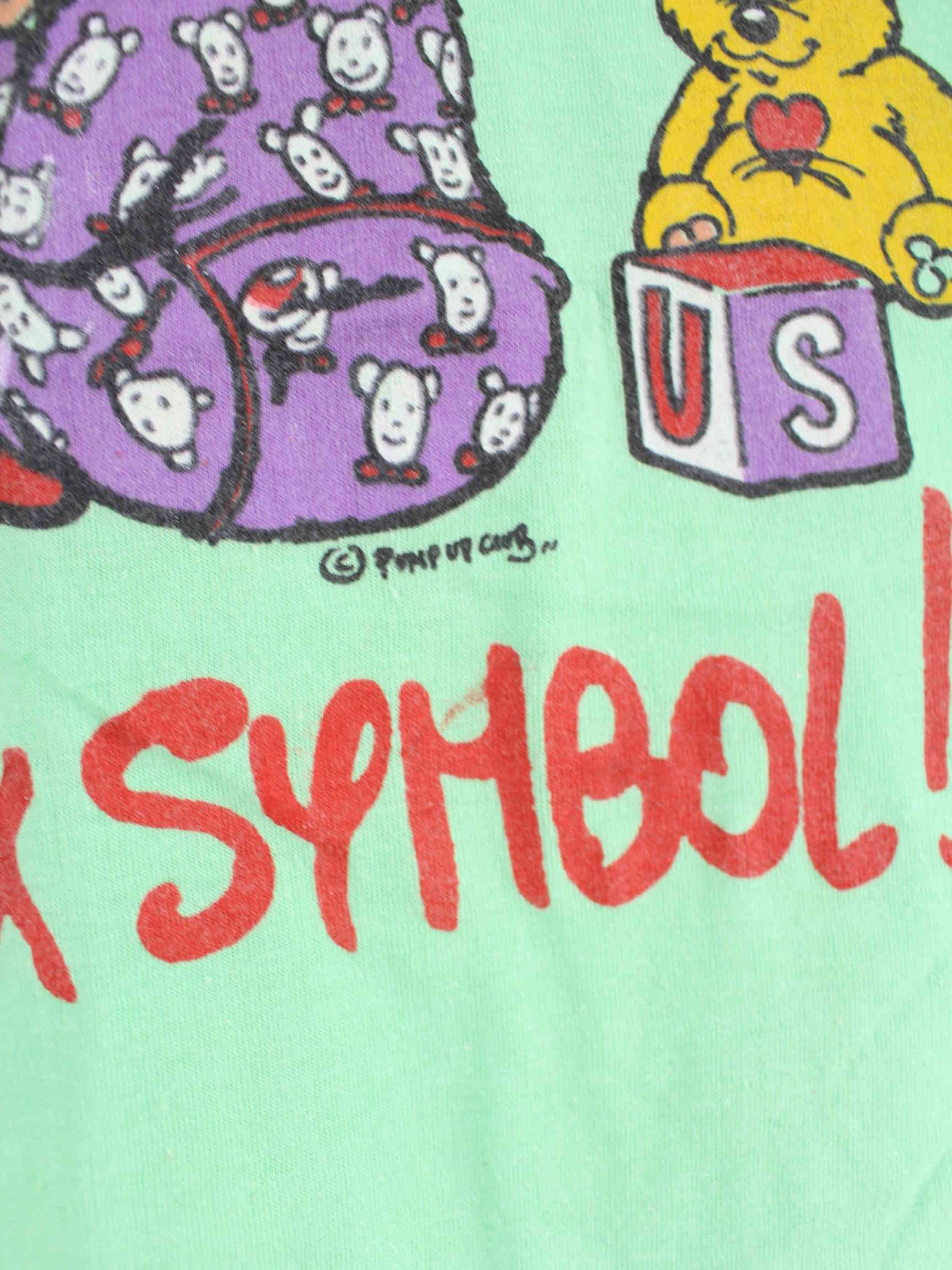 Vintage 80s Print Single Stitched T-Shirt Grün M (detail image 4)