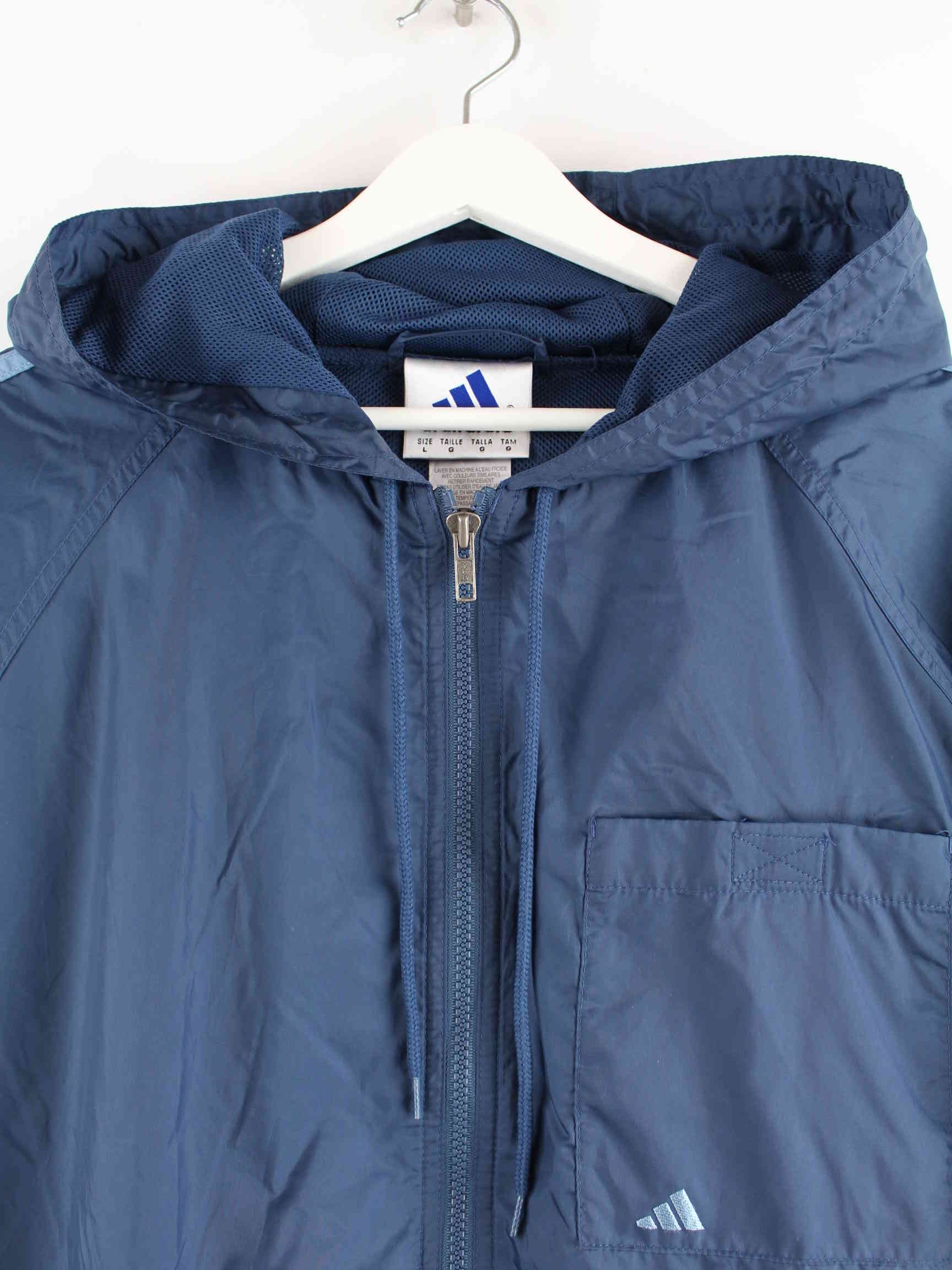 Adidas 90s Vintage Big Logo Jacke Blau L (detail image 1)