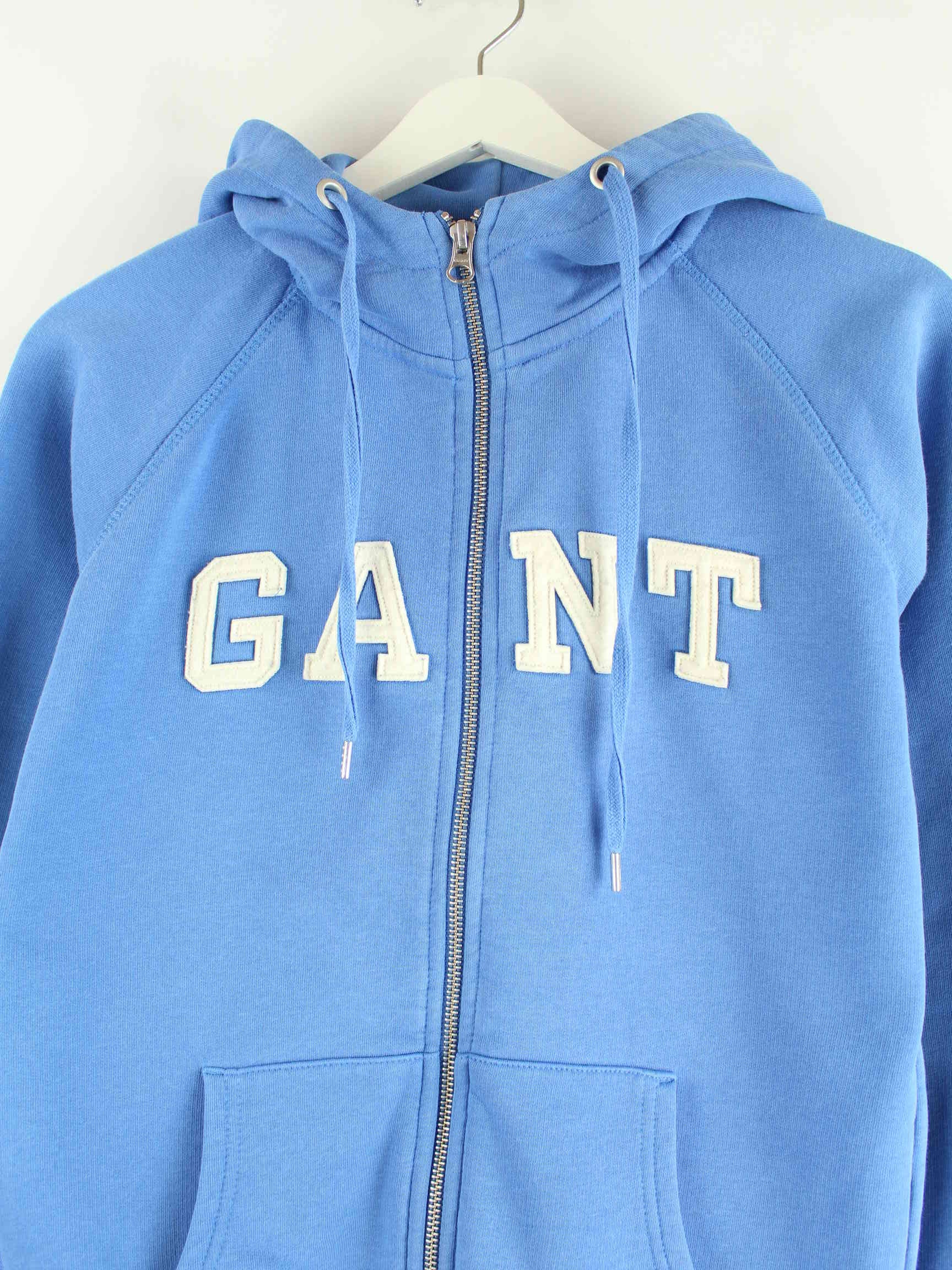 Gant Embroidered Zip Hoodie Blau M (detail image 1)