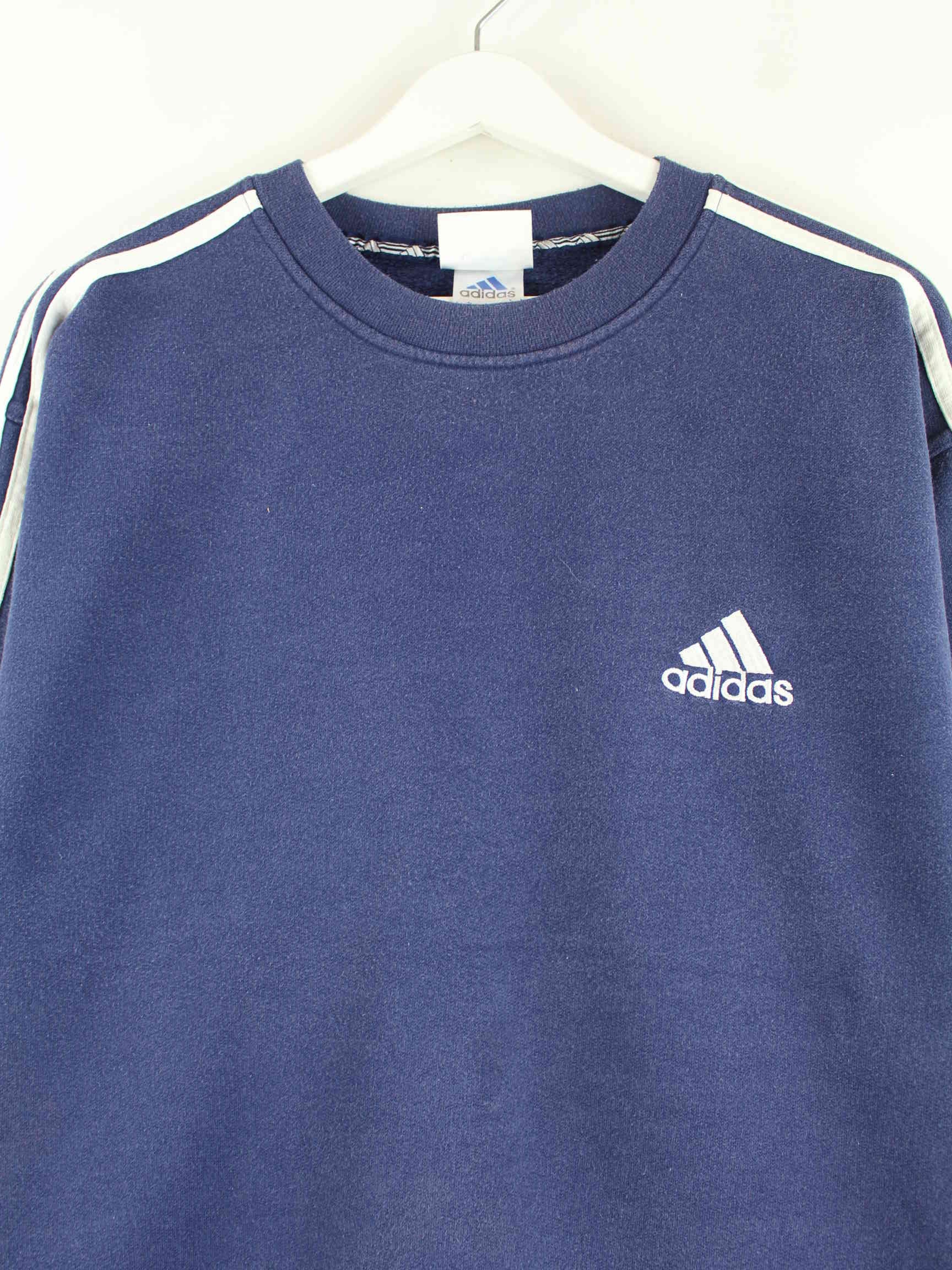 Adidas 90s Vintage 3-Stripes Sweater Blau L (detail image 1)