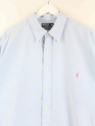 Ralph Lauren 90s Vintage Checked Kurzarm Hemd Blau XXL (detail image 1)