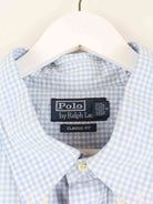 Ralph Lauren 90s Vintage Checked Kurzarm Hemd Blau XXL (detail image 2)