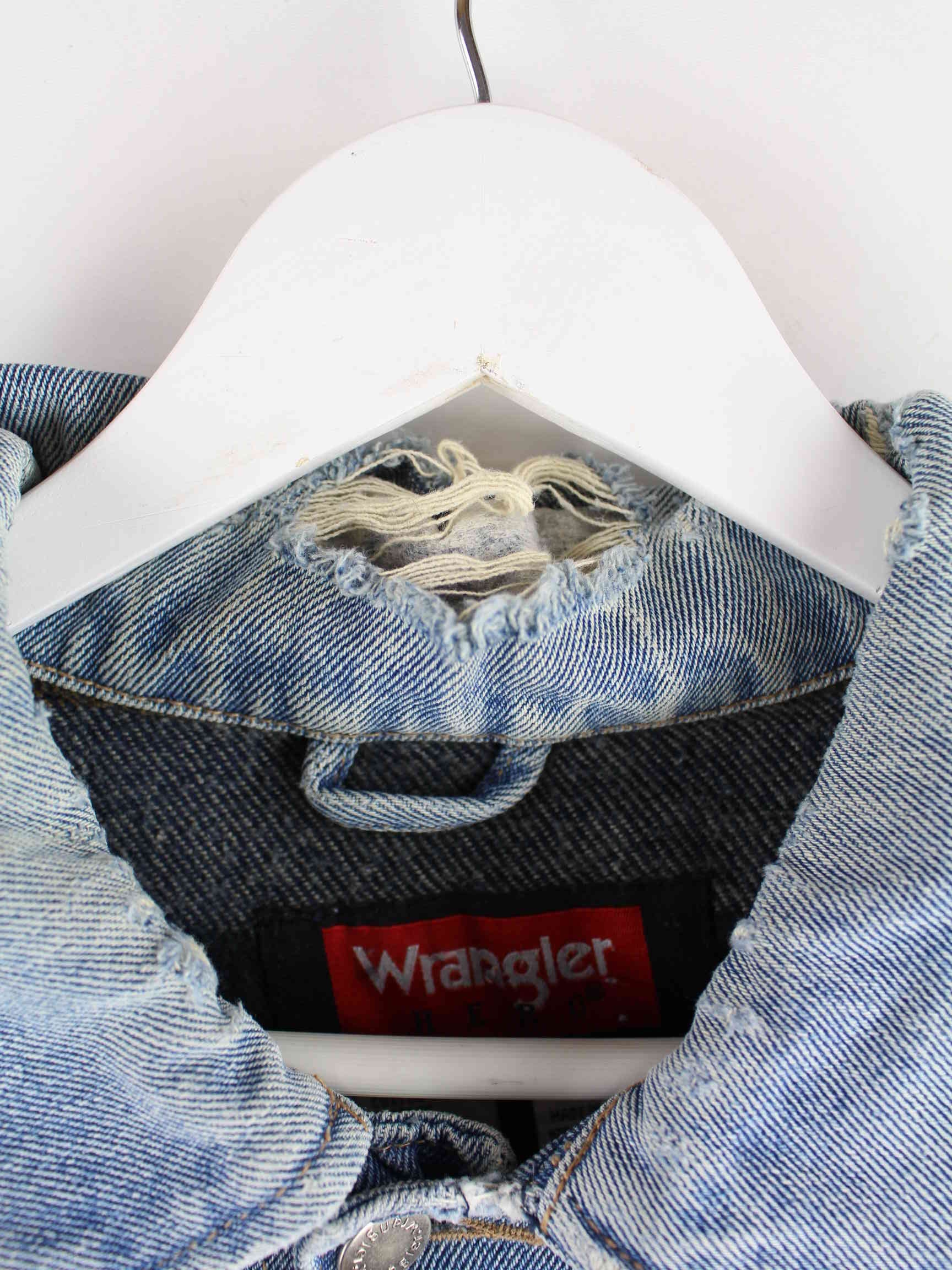 Wrangler 90s Gefütterte Jeans Jacke Blau L (detail image 6)