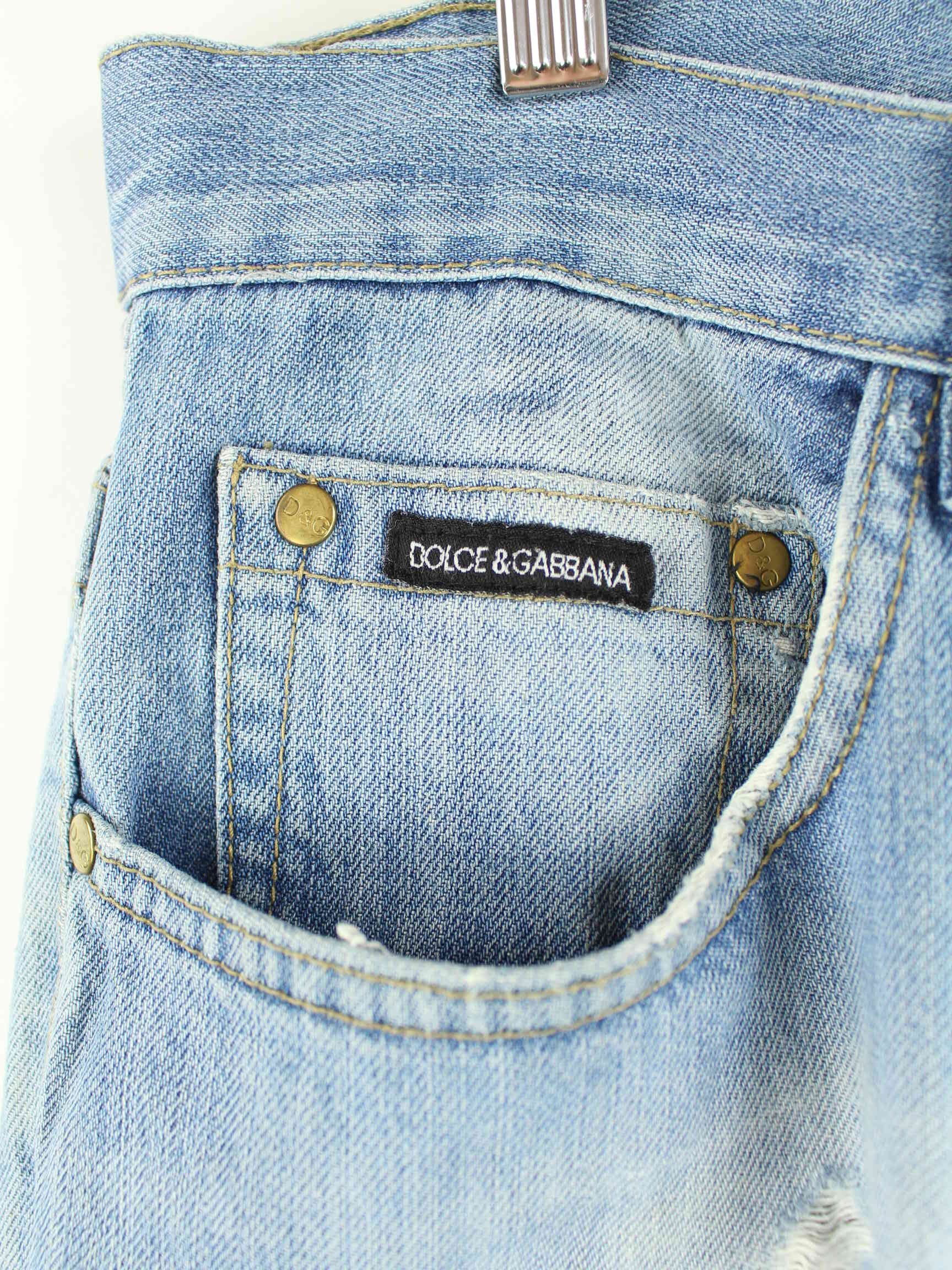 Dolce & Gabbana y2k Embroidered Jeans Blau W34 L32 (detail image 3)