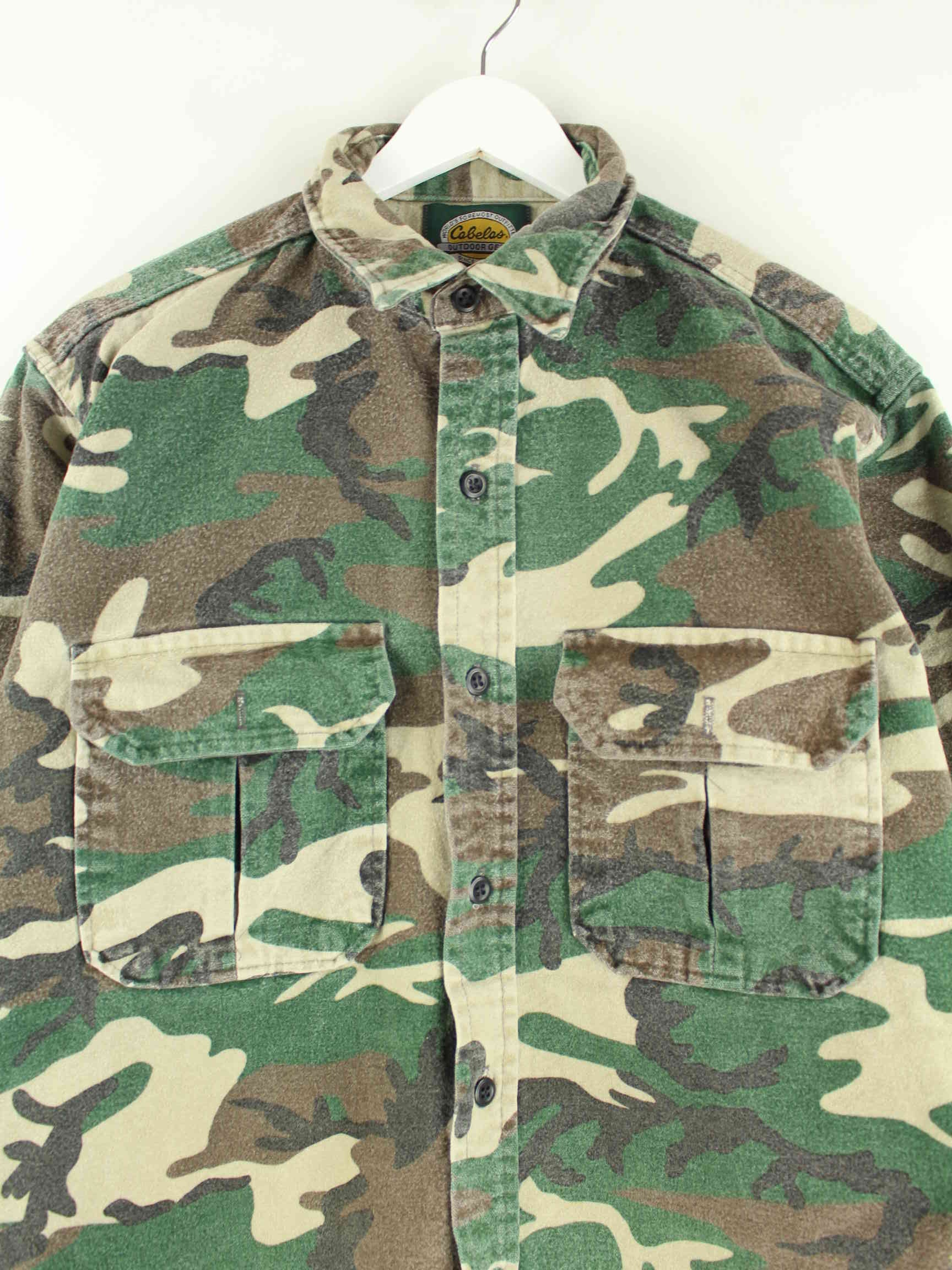 Cabela's 90s Vintage Heavy Camo Hemd Mehrfarbig S (detail image 1)