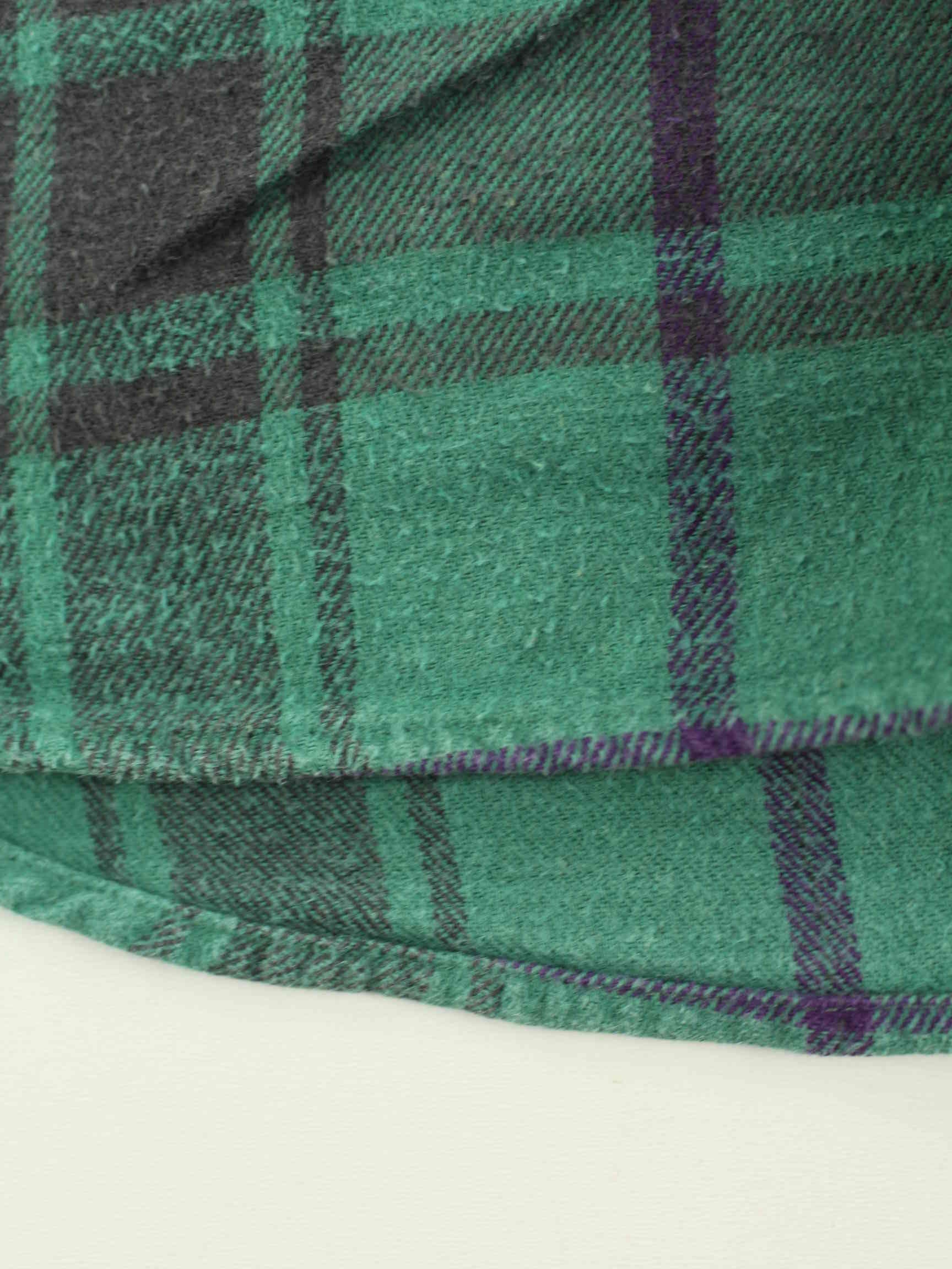 Lee 80s Vintage Flanell Single Stitch Hemd Grün L (detail image 3)