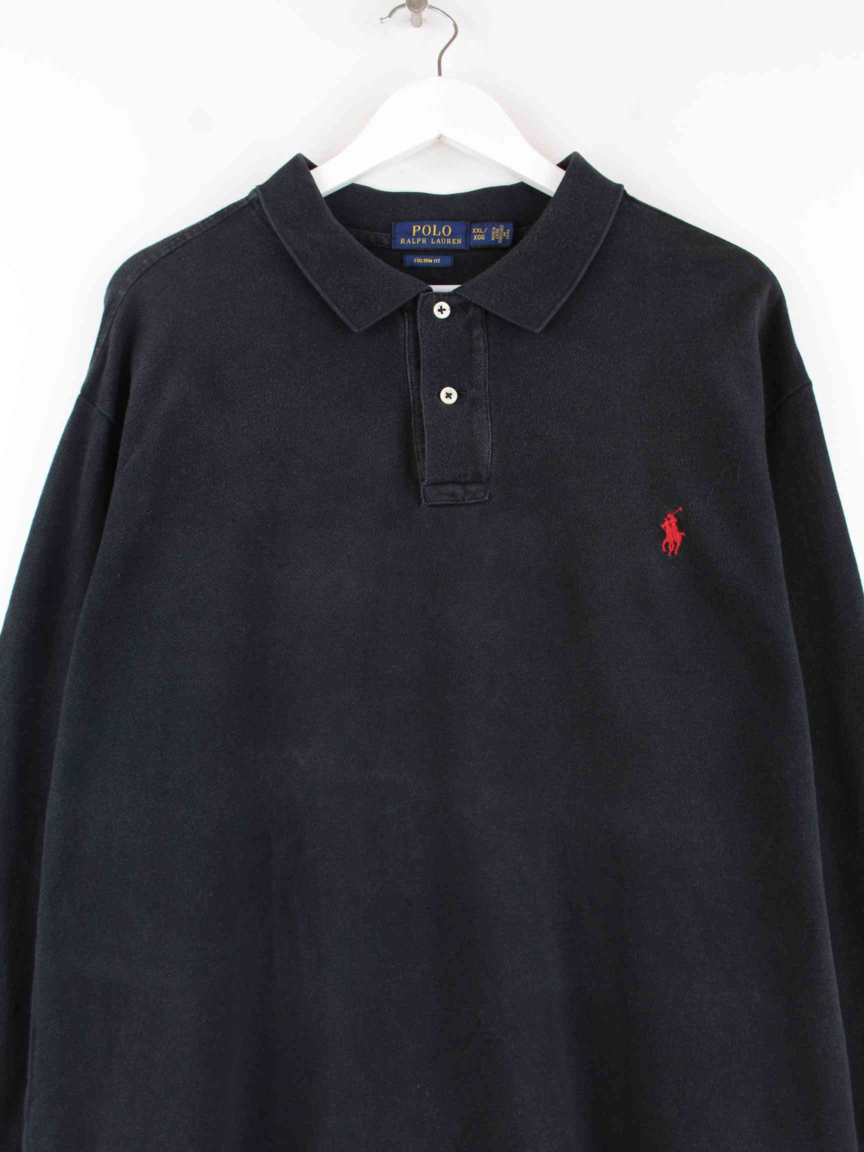 Ralph Lauren Langarm Polo Schwarz XXL (detail image 1)