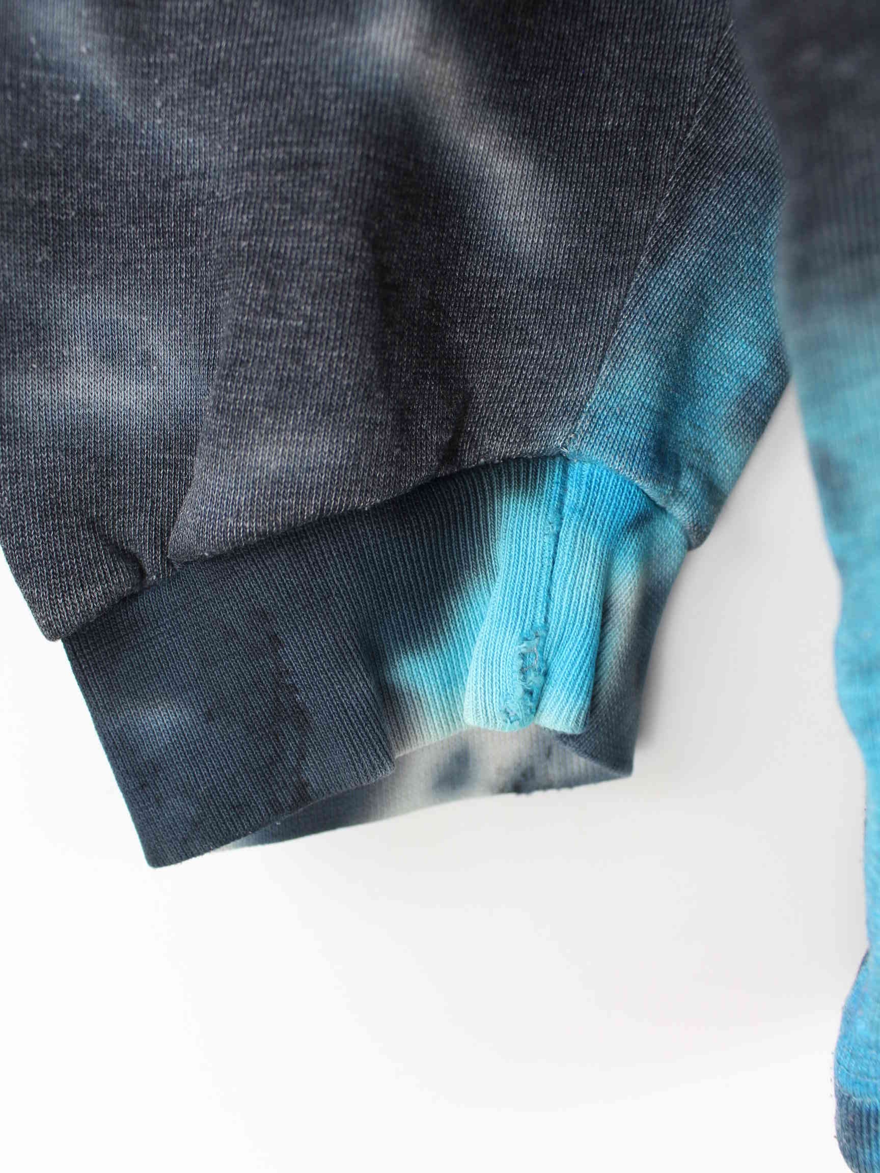 Reebok 90s Vintage Tie Dye Half Zip Sweater Blau M (detail image 3)