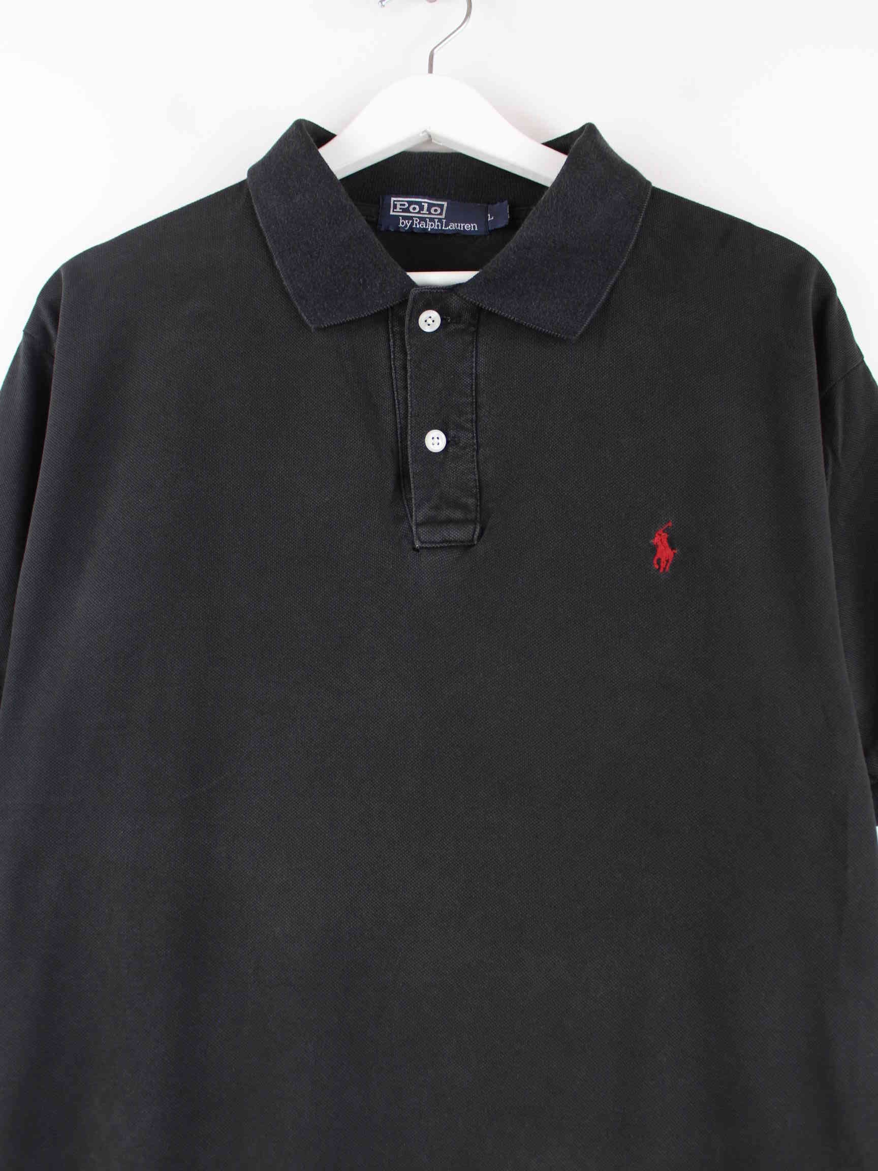 Ralph Lauren 90s Vintage Polo Schwarz L (detail image 1)