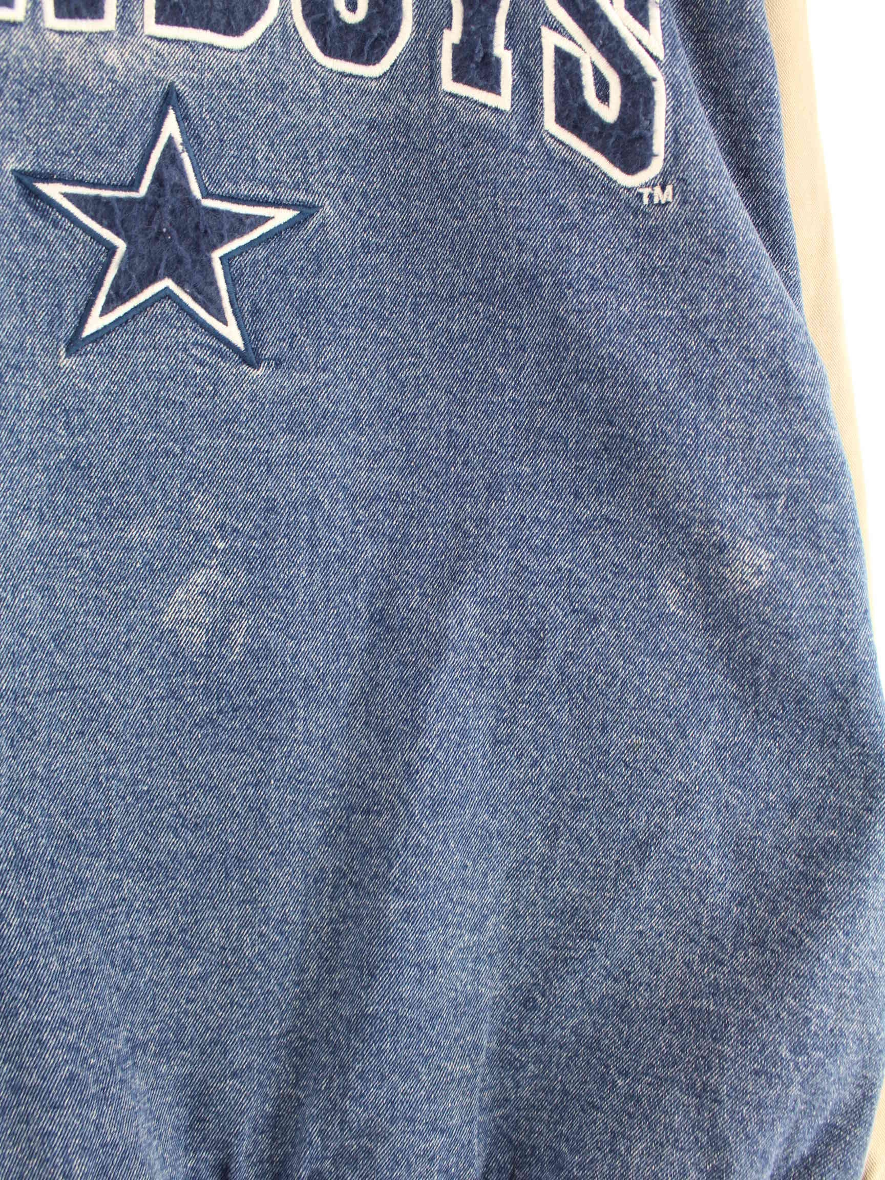 Lee 90s Vintage Dallas Cowboys Denim College Jacke Blau L (detail image 6)