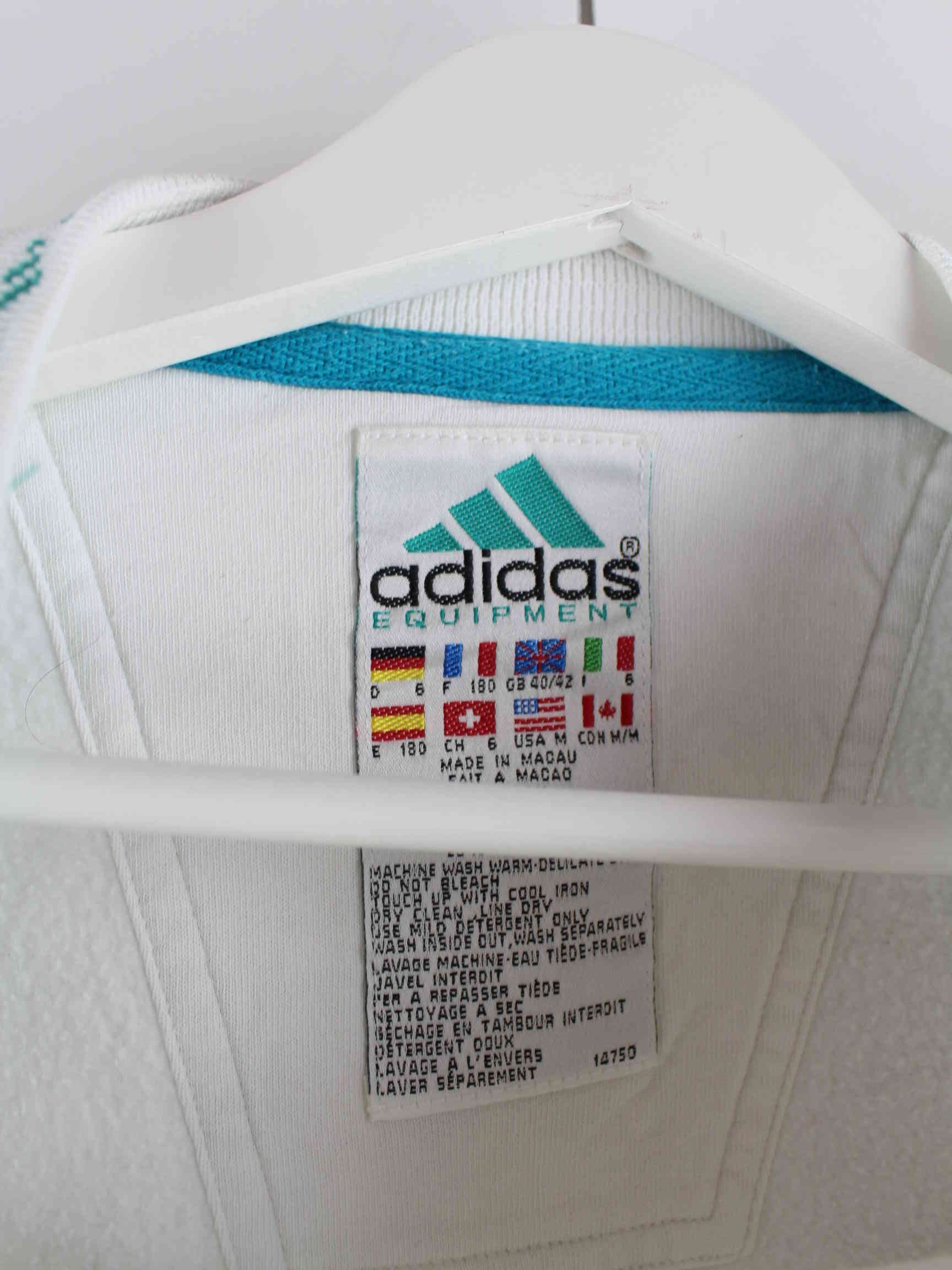 Adidas Equipment 90s Vintage Embroidered Sweater Weiß L (detail image 4)