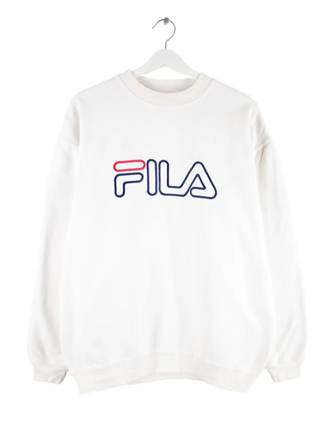 Fila Big Logo Sweater Weiß S