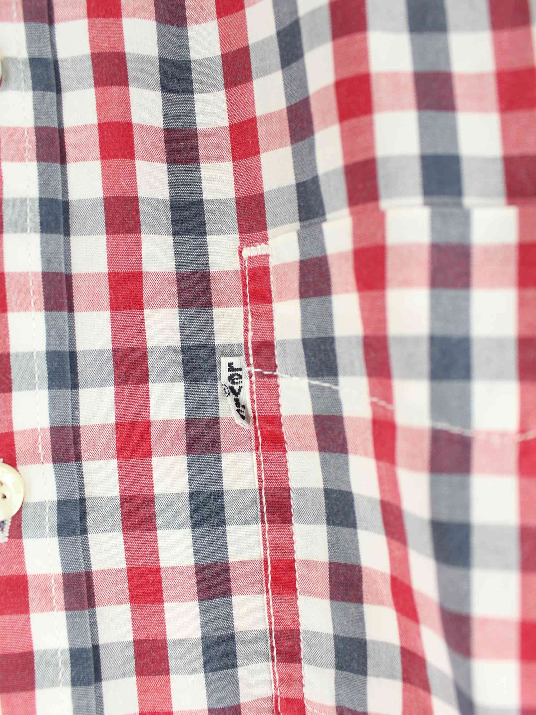 Levi's White Tab Checked Hemd Rot L (detail image 2)