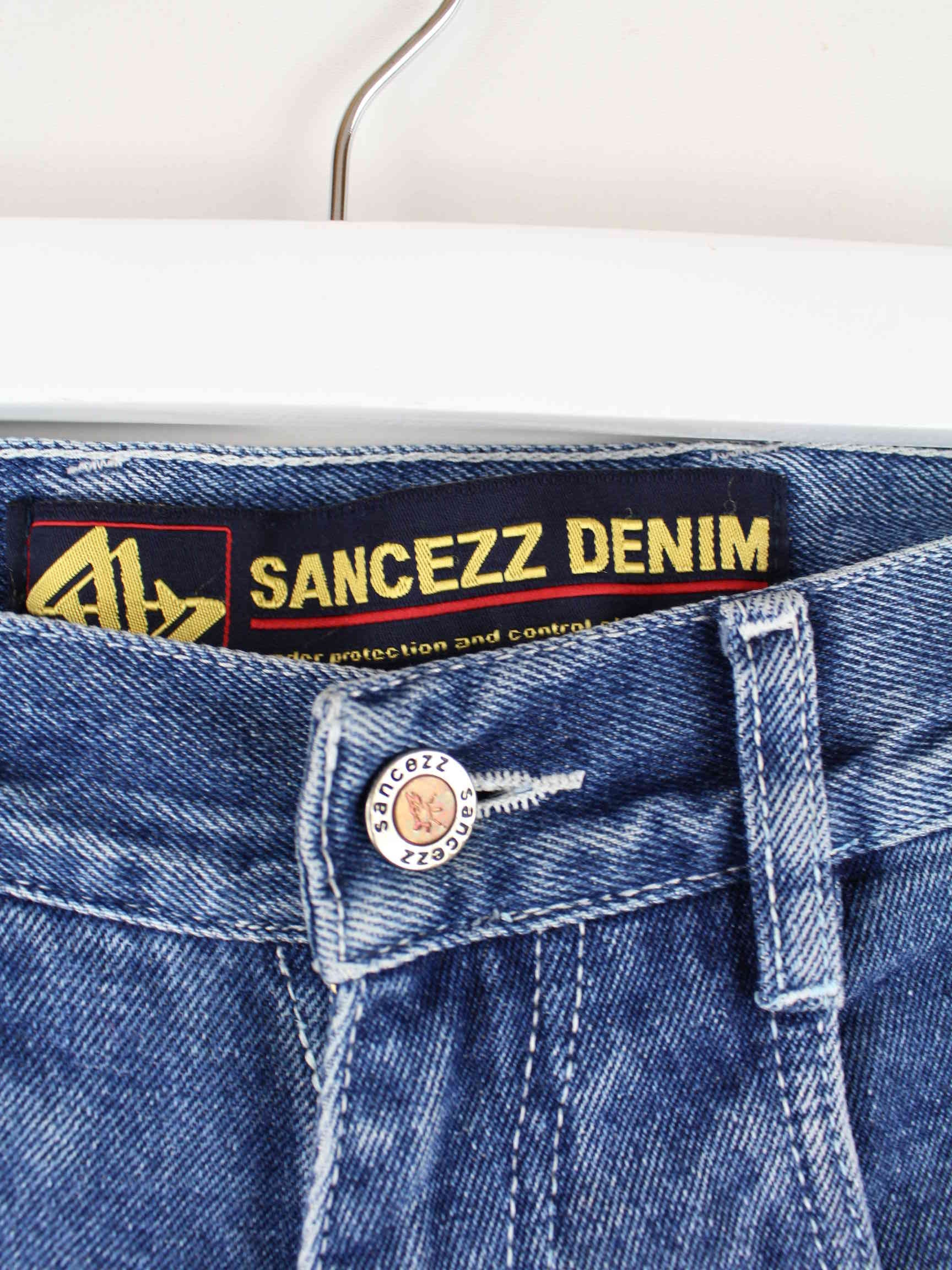 Sancezz y2k Embroidered Carpenter Jeans Blau W L (detail image 1)