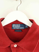 Ralph Lauren 90s Vintage Custom Fit Langarm Polo Rot L (detail image 2)