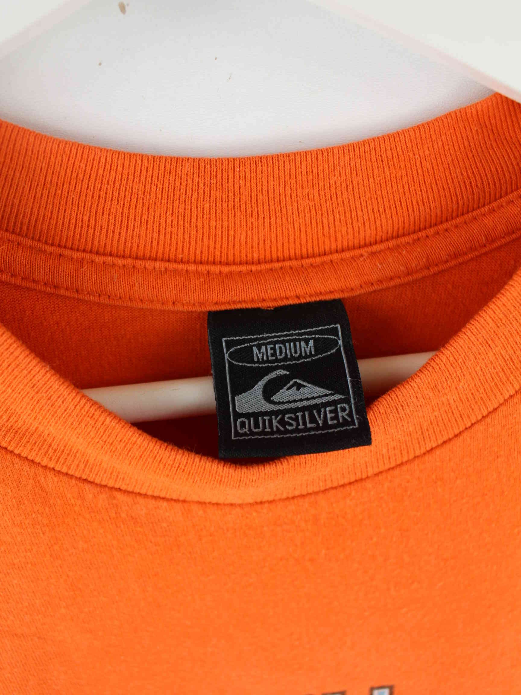 Quiksilver 90s Vintage 31 Print T-Shirt Orange M (detail image 2)