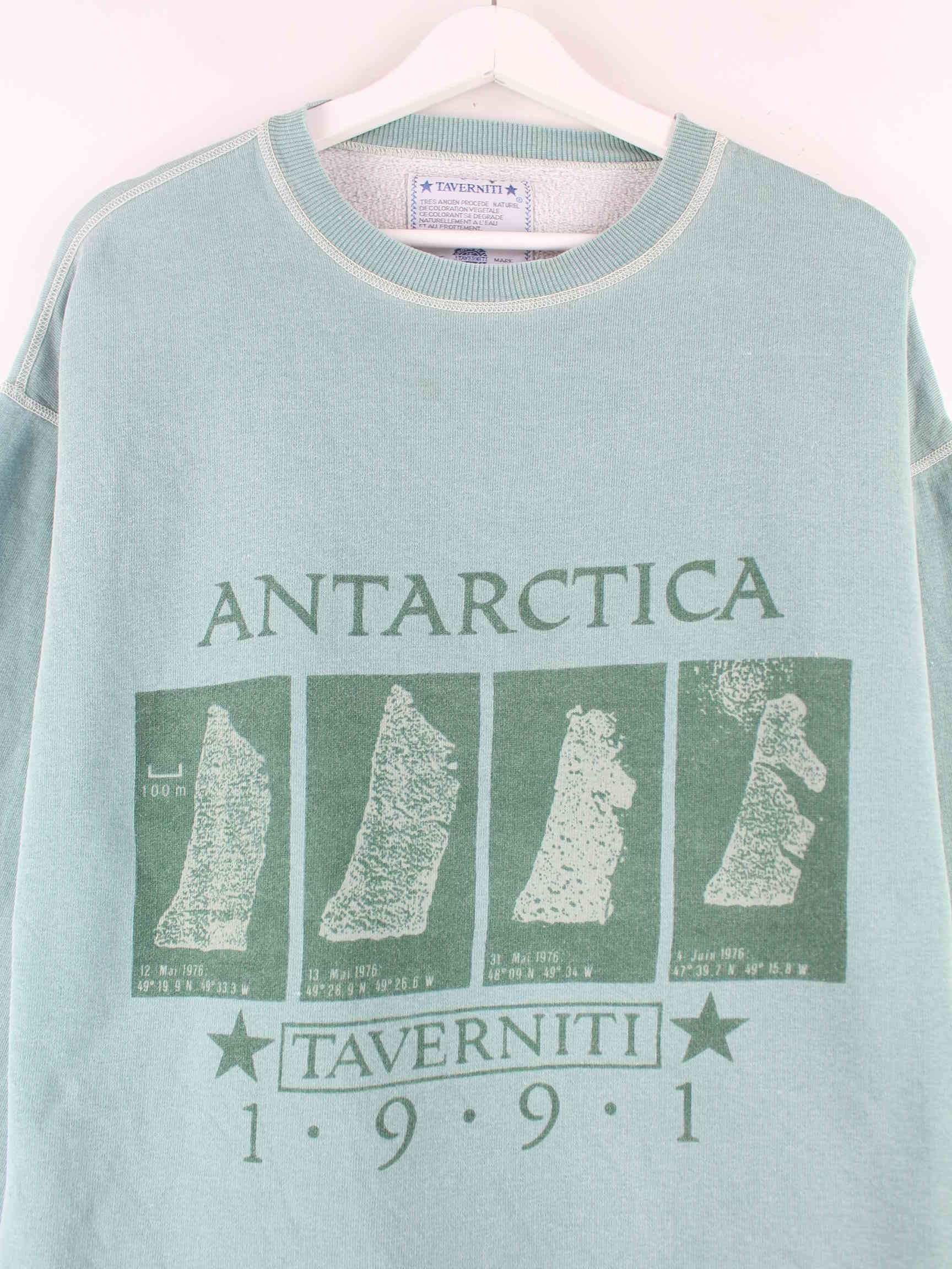 Vintage 90s J. Taverniti Antarctica Print Sweater Blau M (detail image 1)