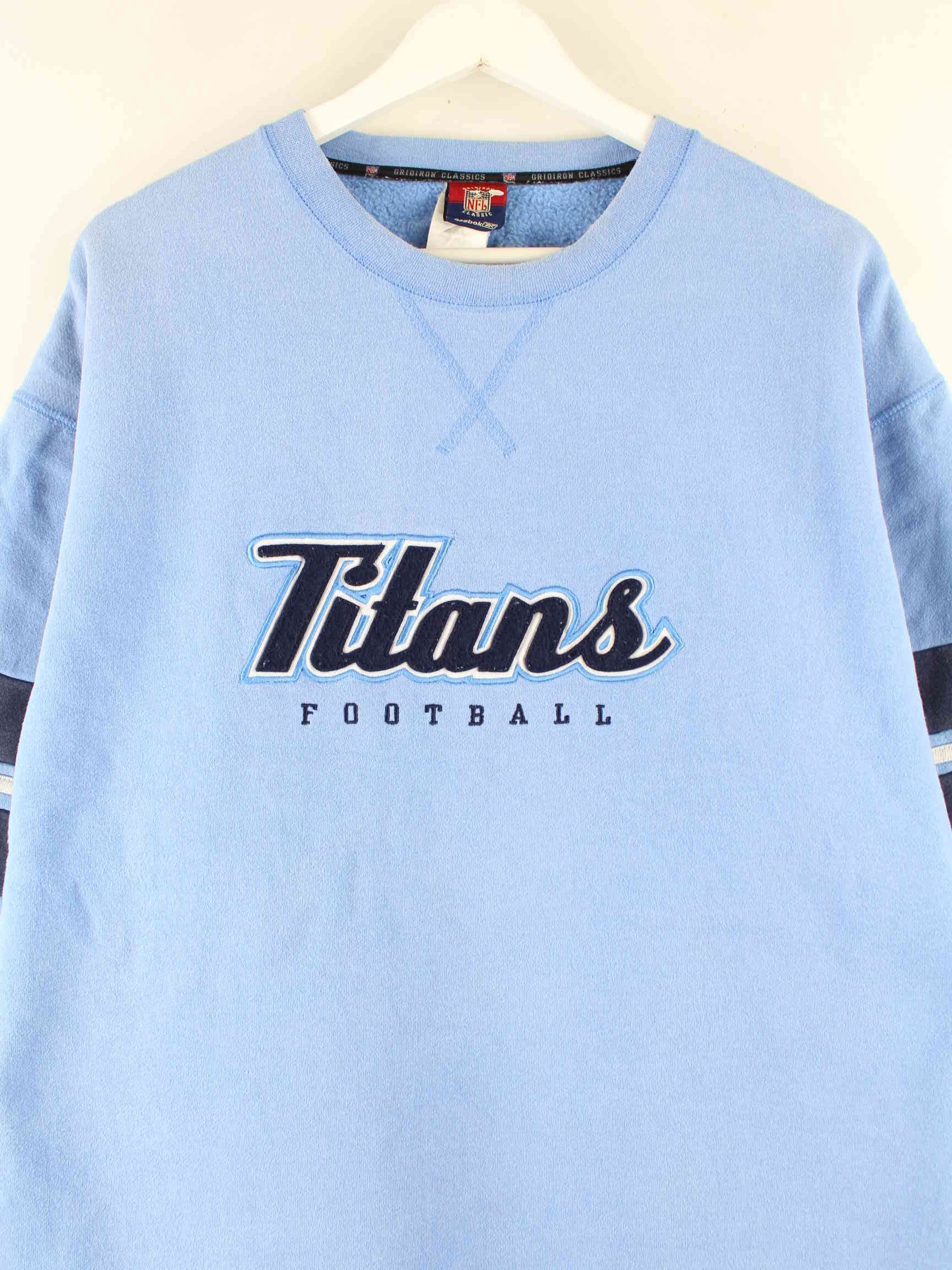 Reebok x NFL 00s Titans Football Embroidered Sweater Blau XL (detail image 1)