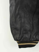 Vintage 80s Commando Baseball Embroidered Leder Jacke Grün L (detail image 4)