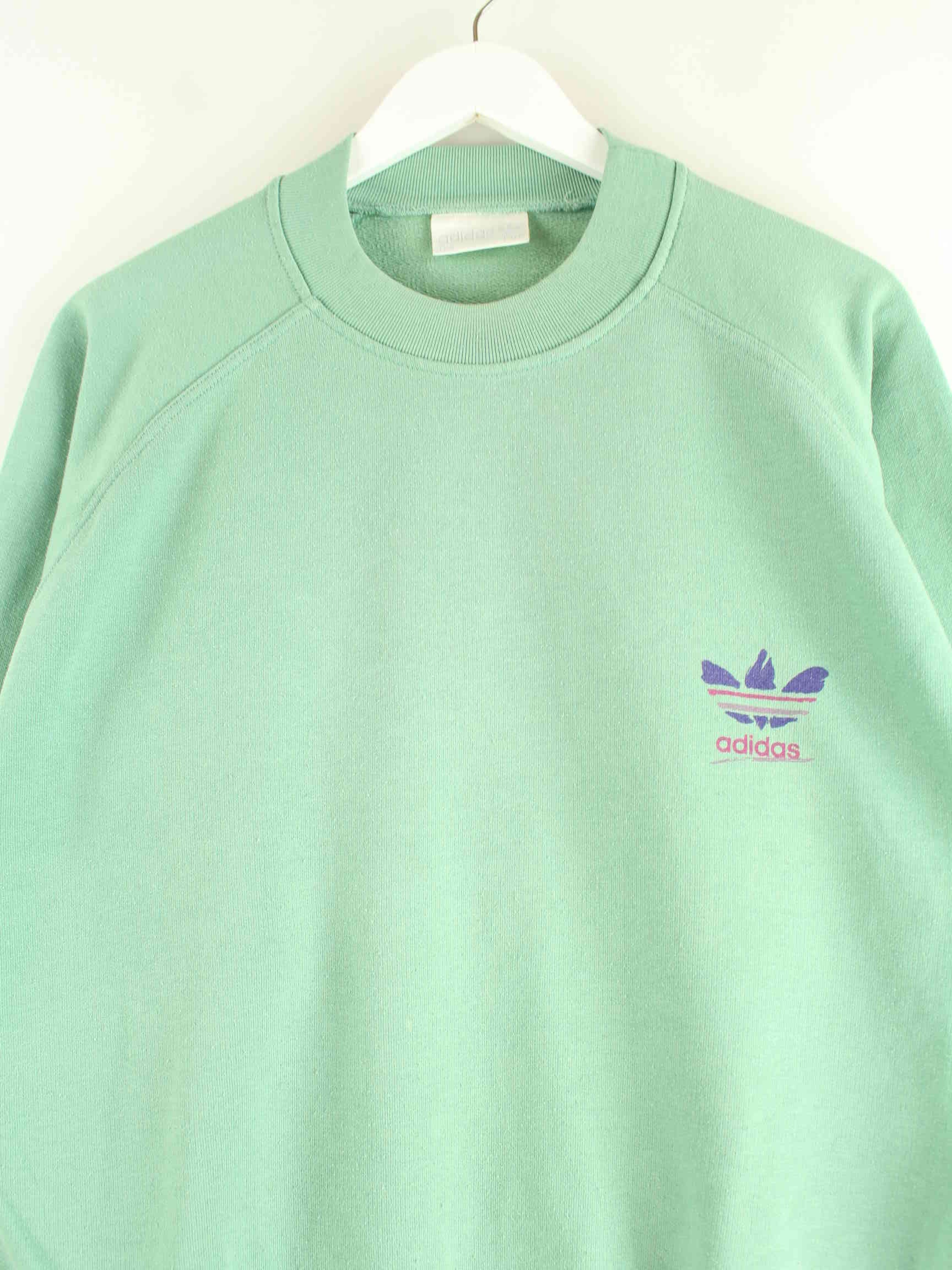 Adidas 80s Vintage Trefoil Print Sweater Grün L (detail image 1)