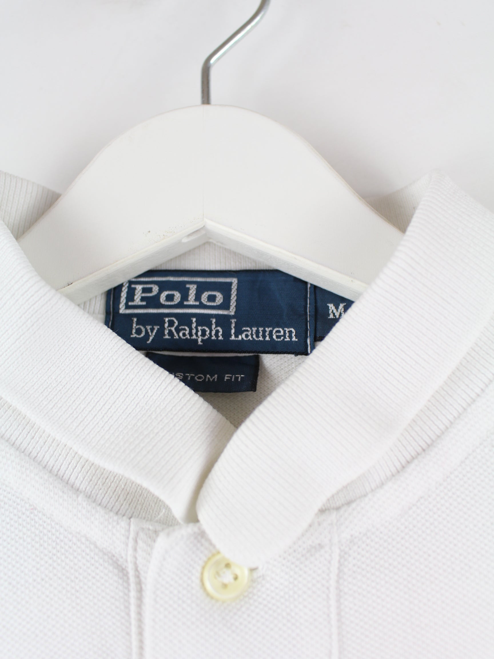 Ralph Lauren 90s Vintage Custom Fit Polo White M – Peeces