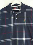 Chaps by Ralph Lauren 90s Vintage Striped Langarm Polo Blau M (detail image 1)