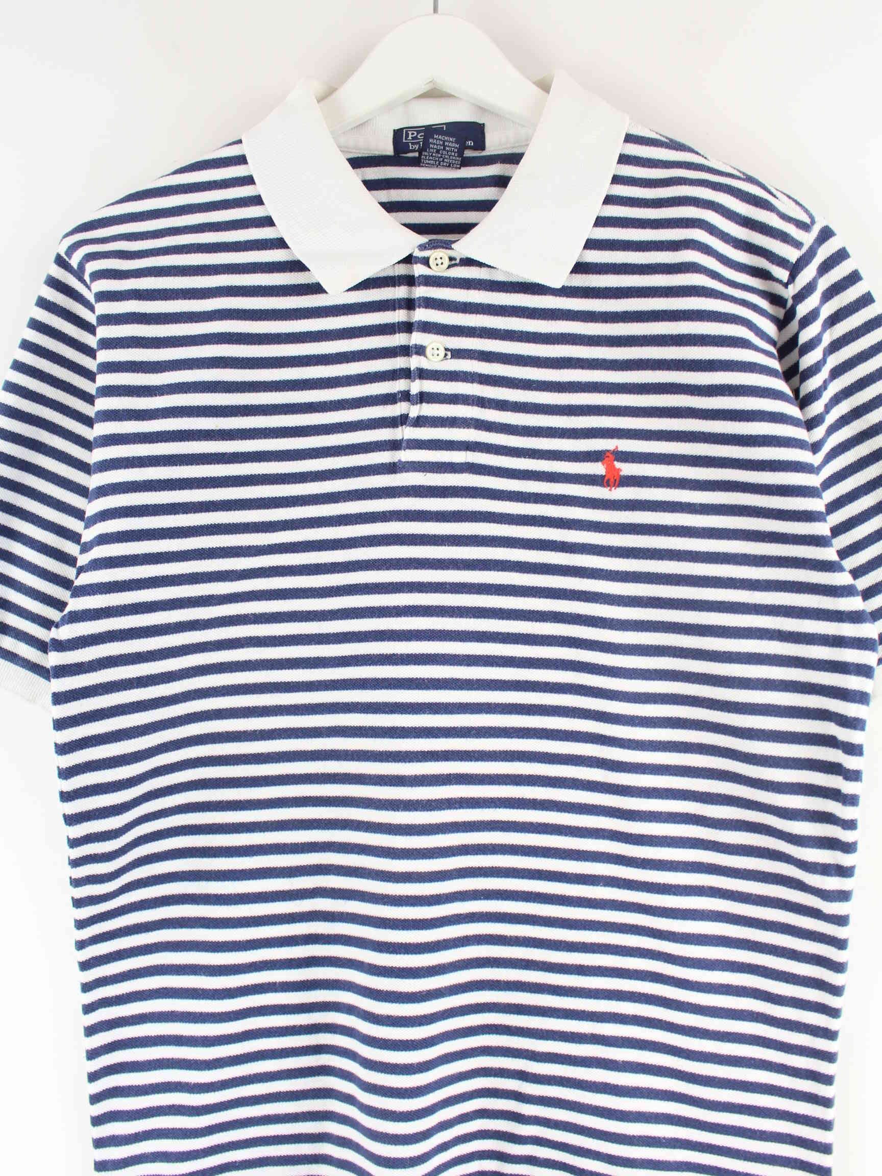 Ralph Lauren y2k Gestreiftes Polo Blau L (detail image 1)