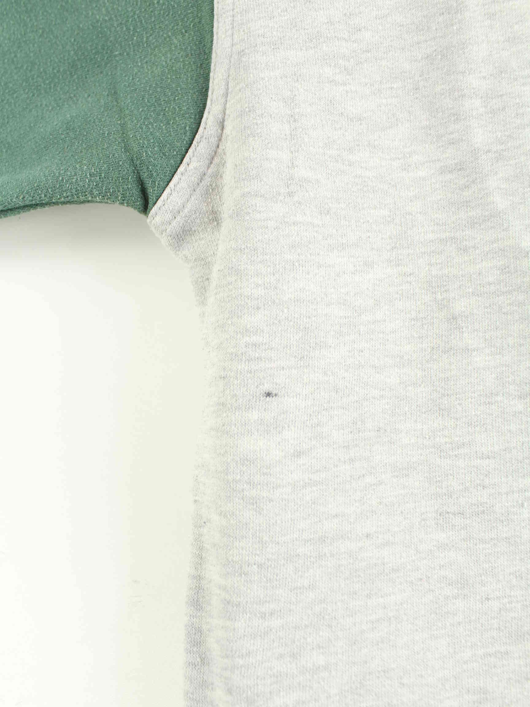 Nike 90s Vintage Big Swoosh Embroidered Half Zip Hoodie Grau XS (detail image 3)