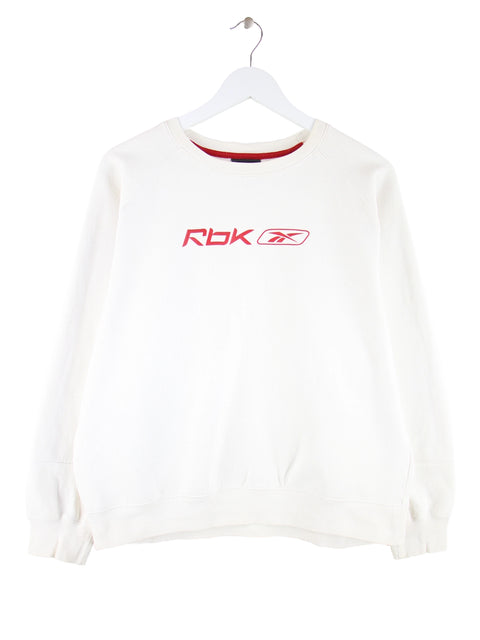 Reebok Damen 00s Logo Print Sweater Weiß M