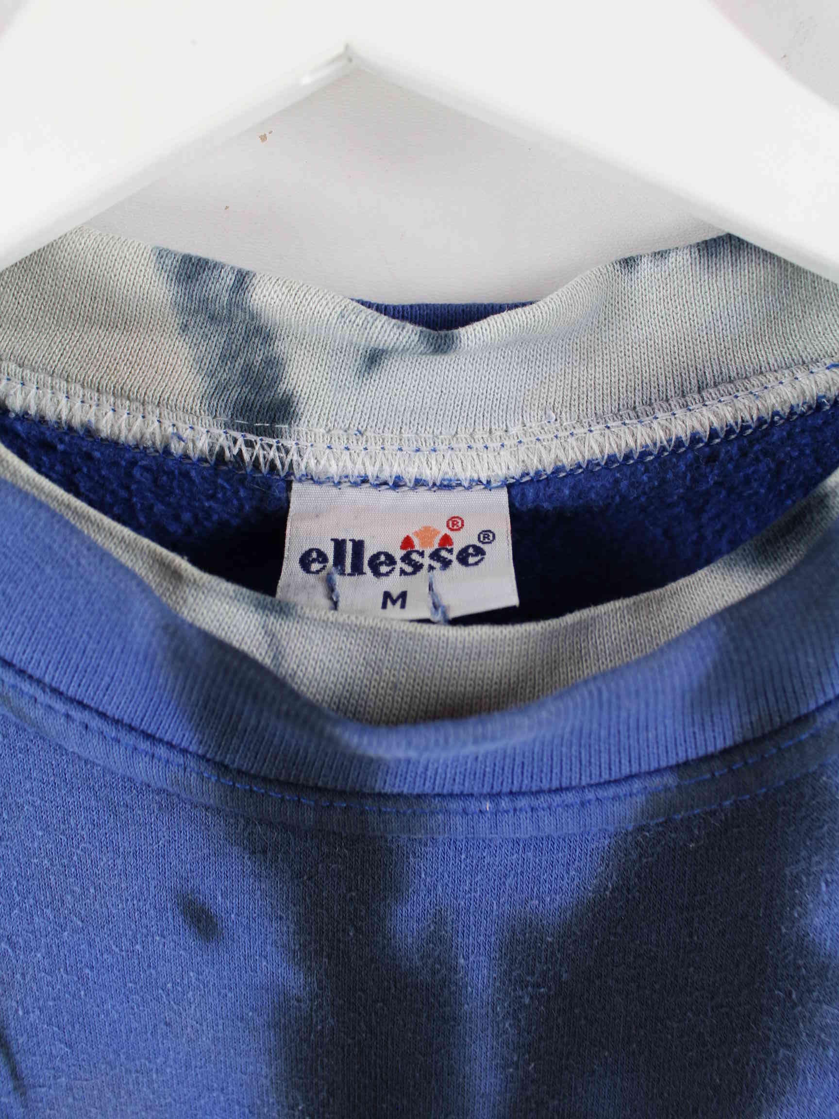 Ellesse 90s Vintage Embroidered Tie Dye Sweater Blau M (detail image 2)