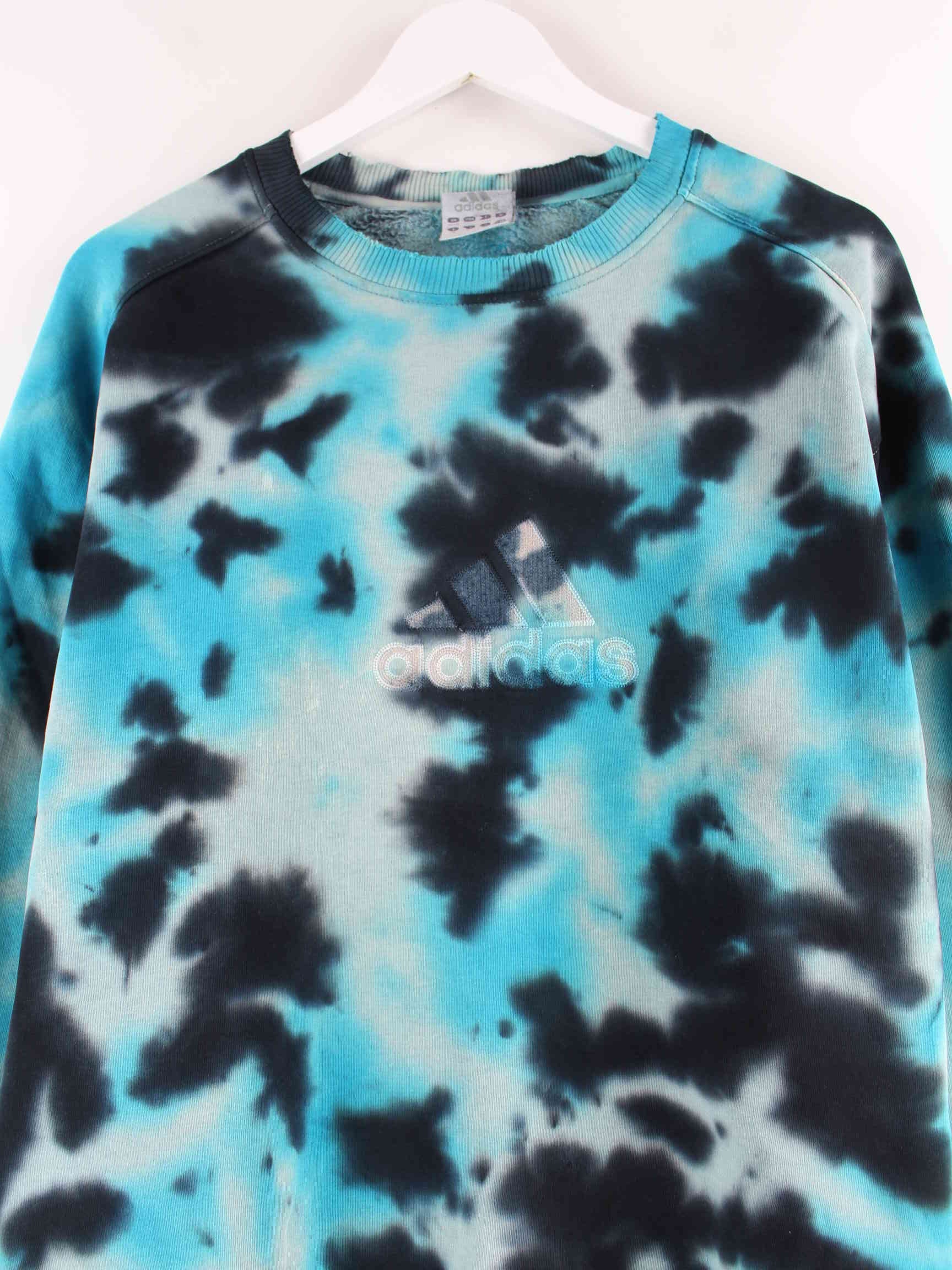 Adidas y2k Embroidered Tie Dye Sweater Blau L (detail image 1)