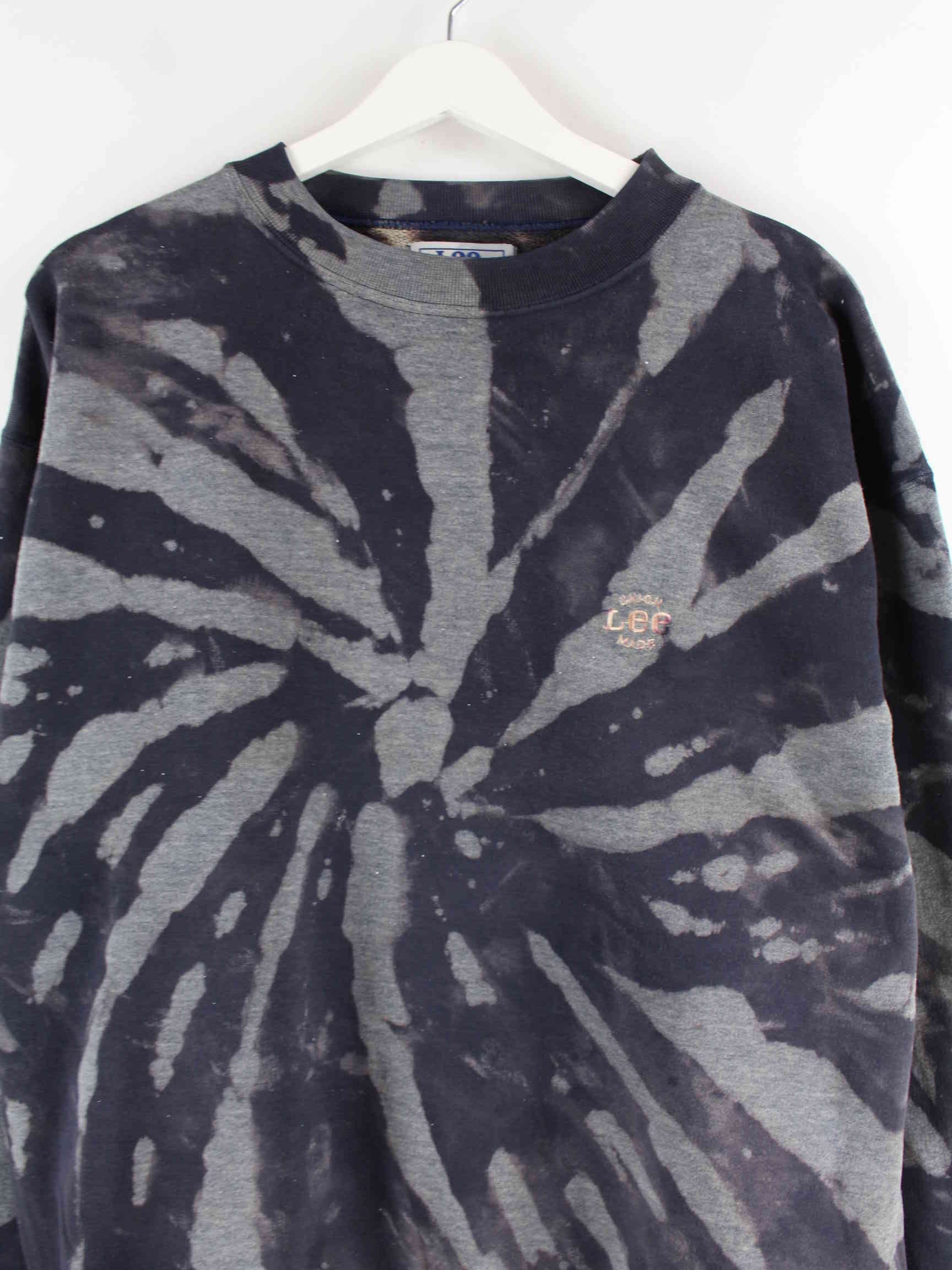 Lee 90s Vintage Embroidered Tie Dye Sweater Grau M (detail image 1)