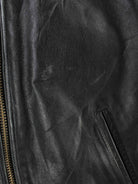 Skipper 90s Vintage Leder College Jacke Schwarz XXL (detail image 4)