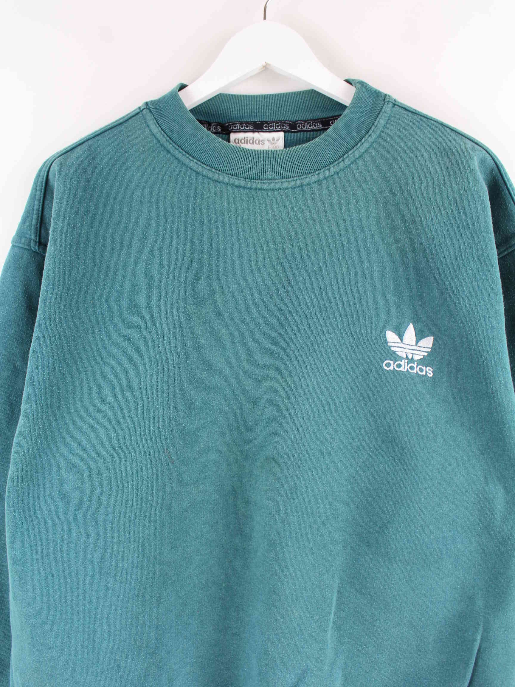 Adidas 80s Vintage Trefoil Embroidered Sweater Grün S (detail image 1)