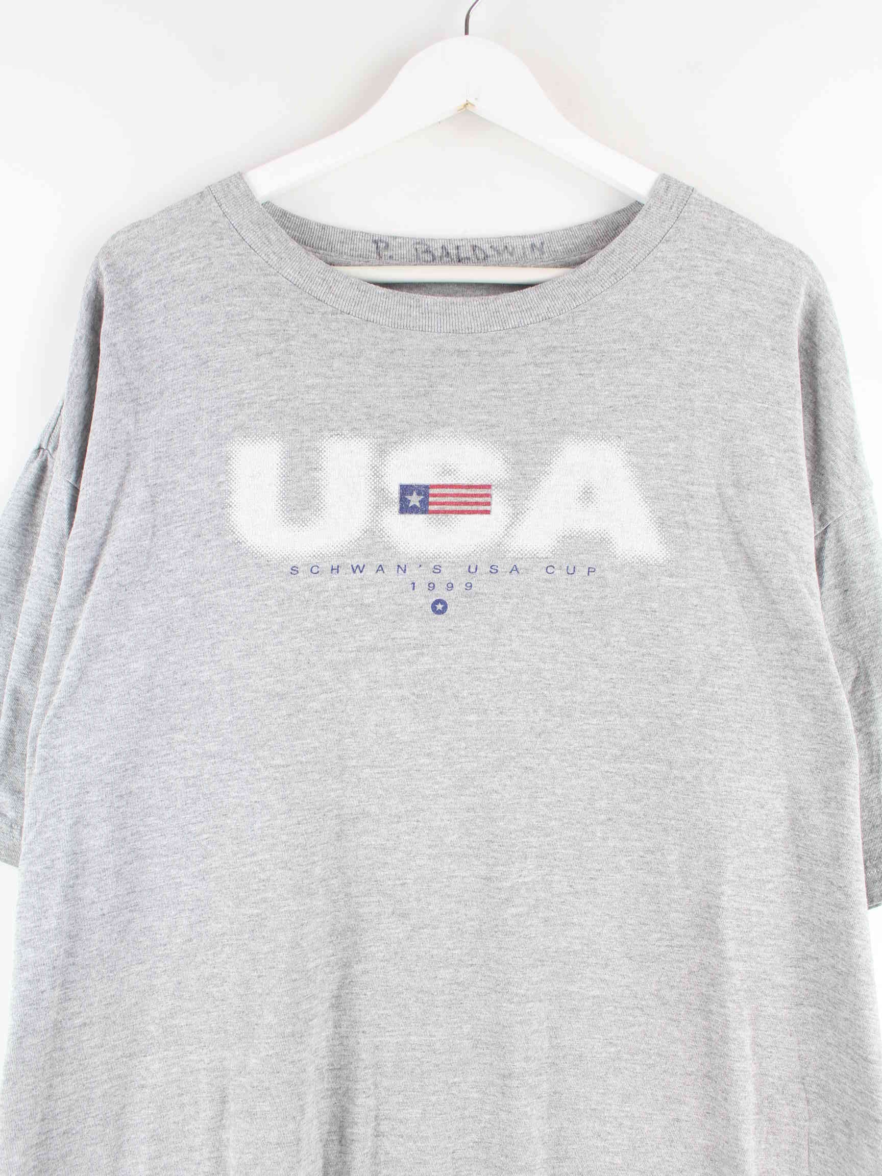 Vintage 1999 Usa Print T-Shirt Grau 3XL (detail image 1)