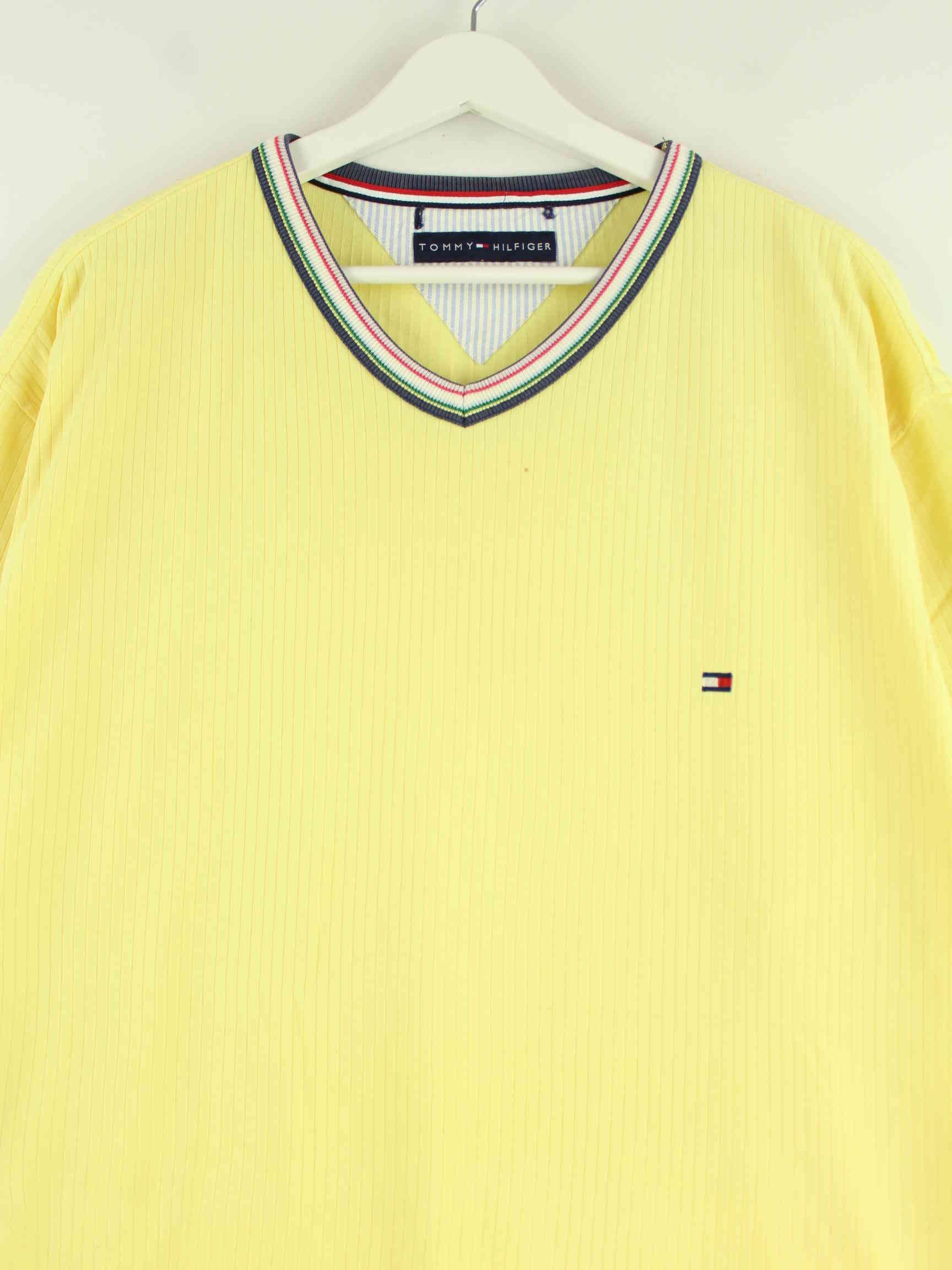 Tommy Hilfiger 00s V-Neck T-Shirt Gelb XL (detail image 1)