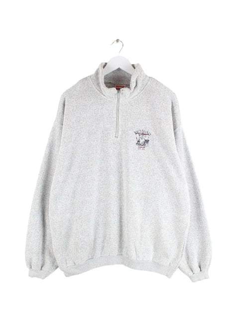 Disney 90s Vintage Inside Out Mickey Half Zip Sweater Grau XXL