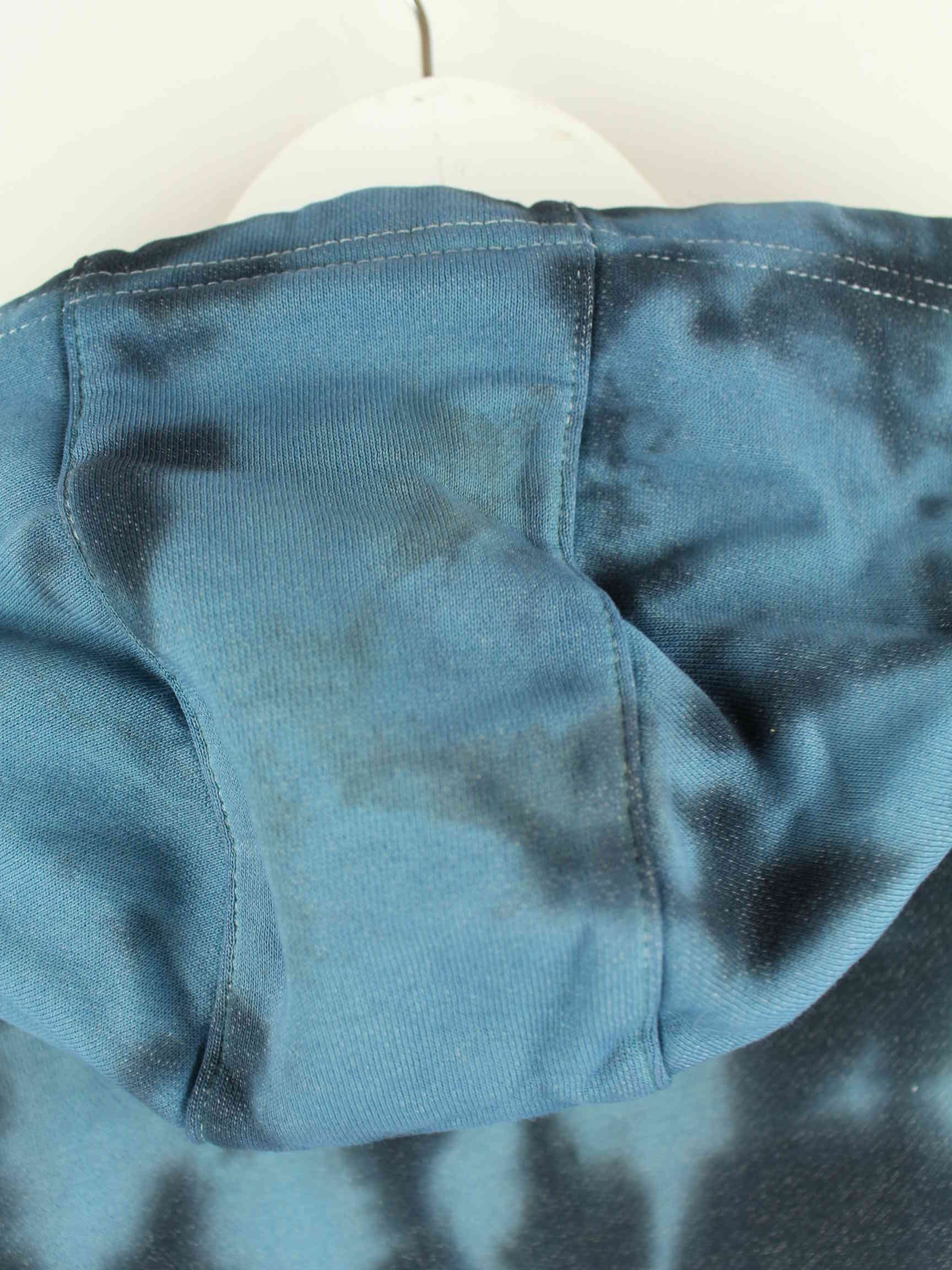 Nike 00s Embroidered Tie Dye Hoodie Blau M (detail image 4)