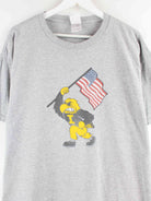 Fruit of the Loom y2k Eagle USA Print T-Shirt Grau XL (detail image 1)