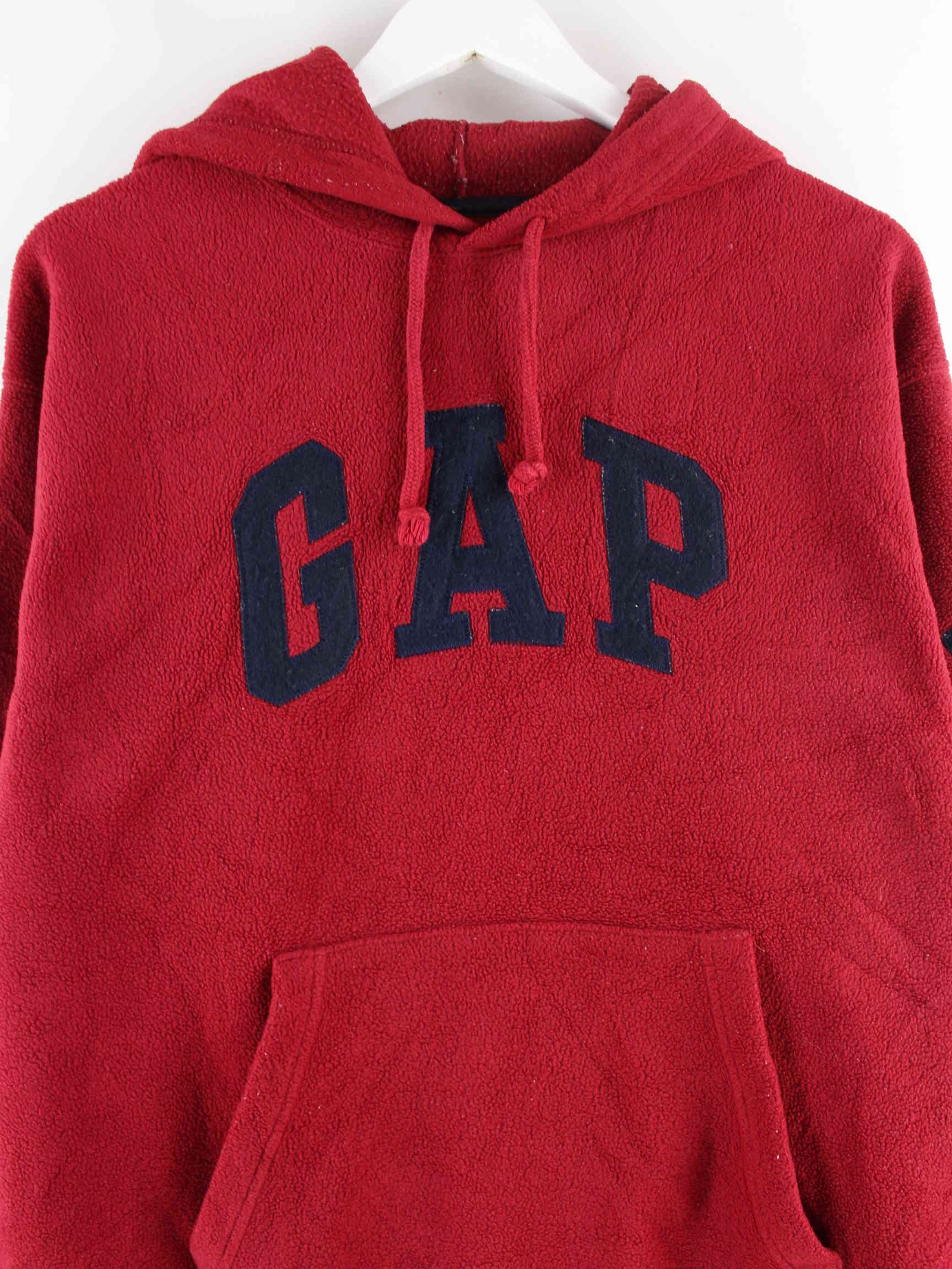 GAP y2k Embroidered Fleece Hoodie Rot M (detail image 1)