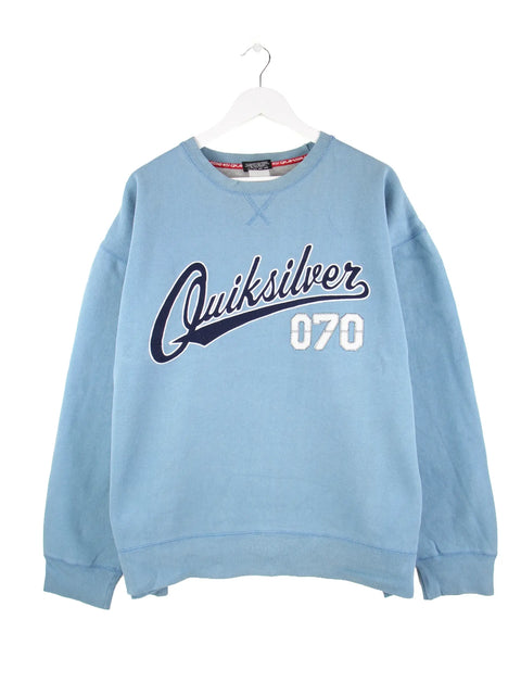 Quiksilver 00s Big Logo Sweater Blau L